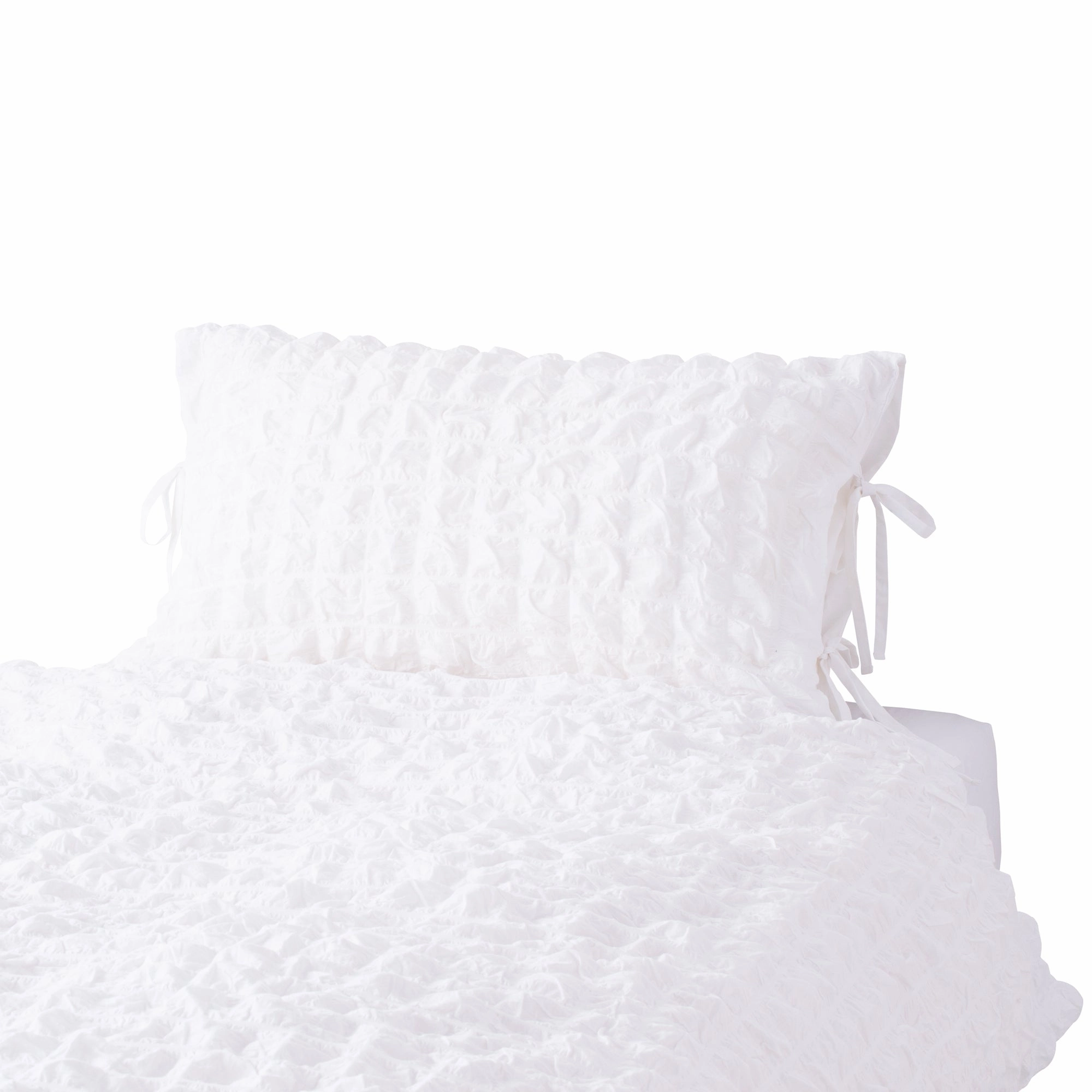 Seersucker Check Pillow Case 500 X 700 White