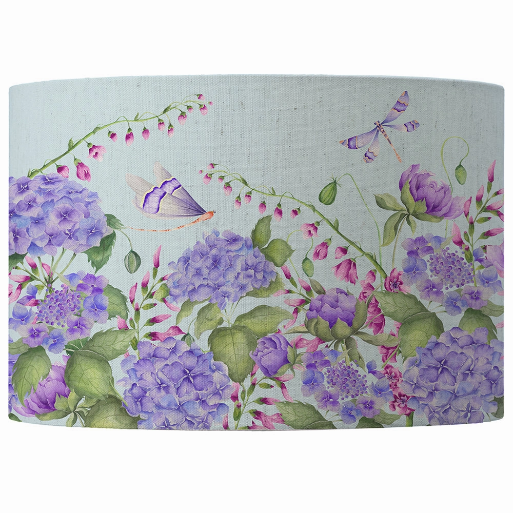 Seraphinia Eva Printed Lamp Shade Duck Egg