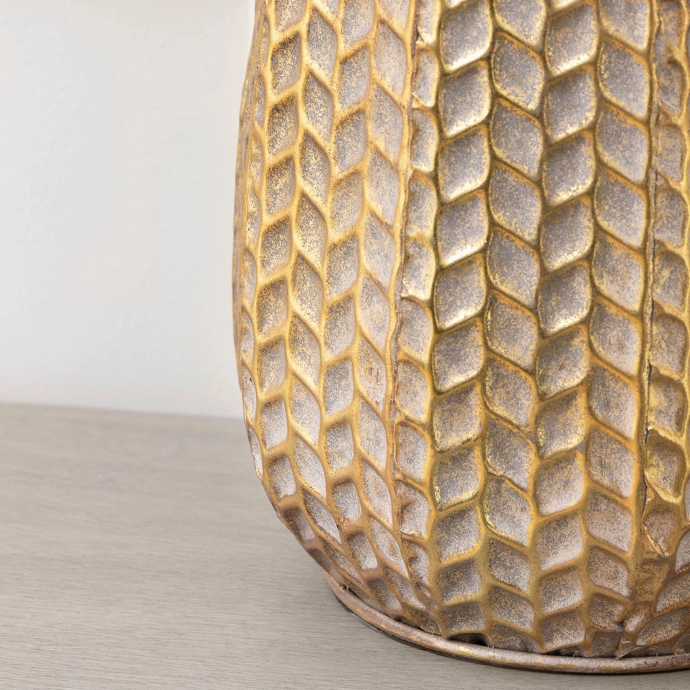 Serena Lamp Base Gold/Whitewash