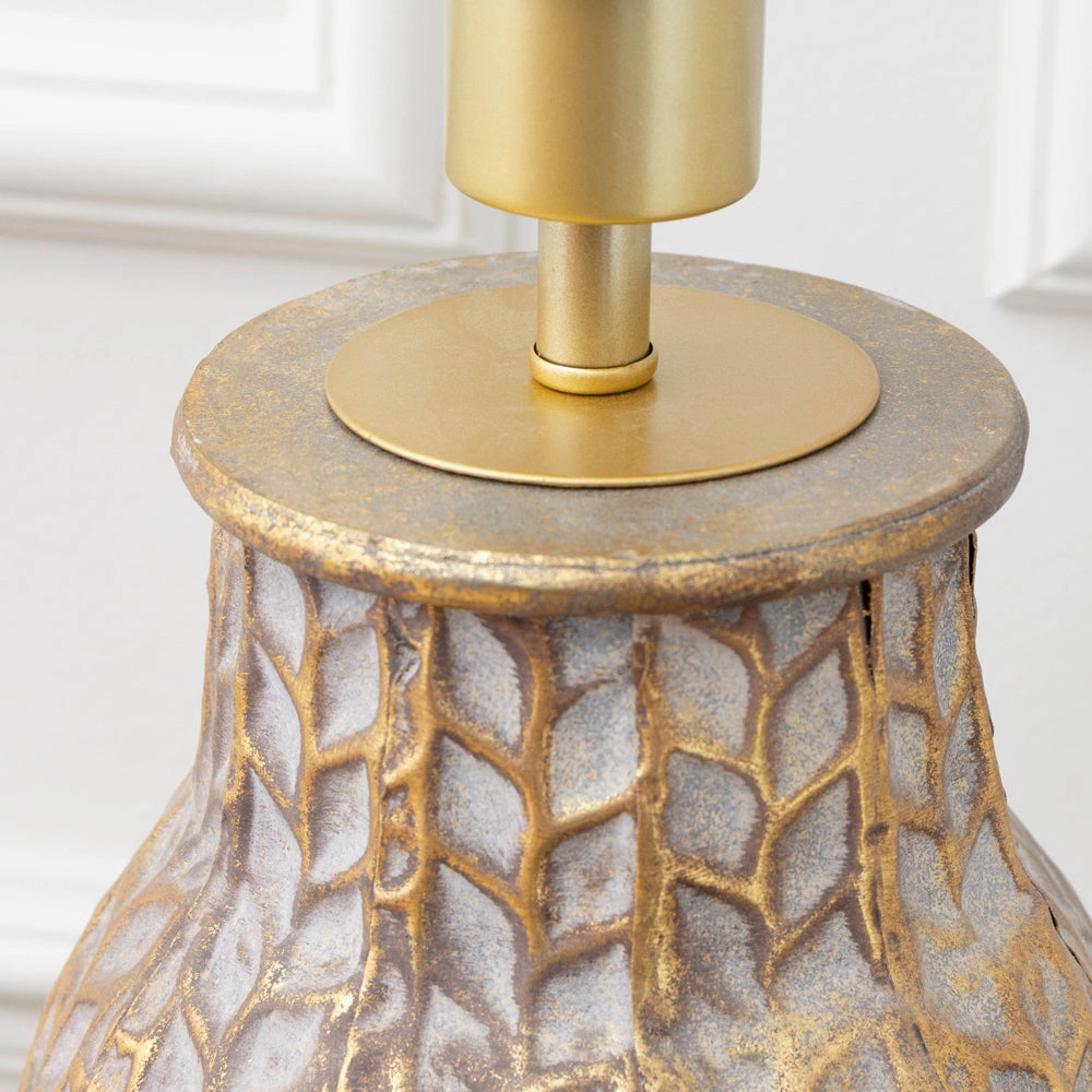 Serena Lamp Base Gold/Whitewash