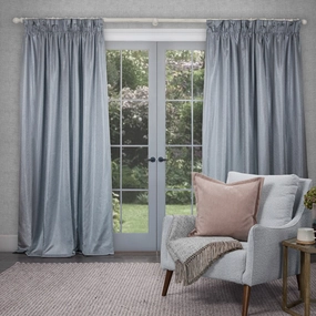 Sereno Woven Pencil Pleat Curtains Silverhome decor ,wall decor 