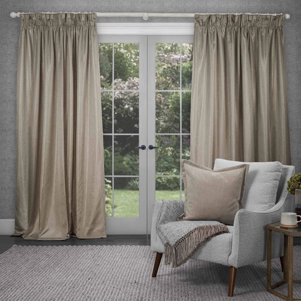 Sereno Woven Pencil Pleat Curtains Trufflehome decor ,wall decor 
