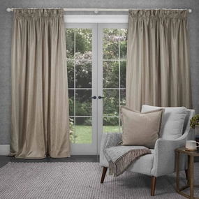 Sereno Woven Pencil Pleat Curtains Trufflehome decor ,wall decor 