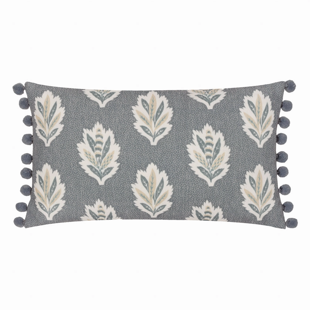 Sessile Leaf Printed Cushion Delph Bluebedding sets ,throw blankets 