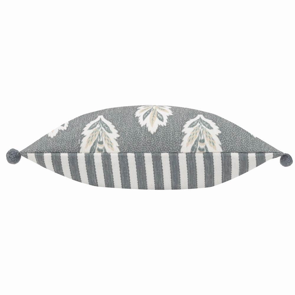 Sessile Leaf Printed Cushion Delph Blue