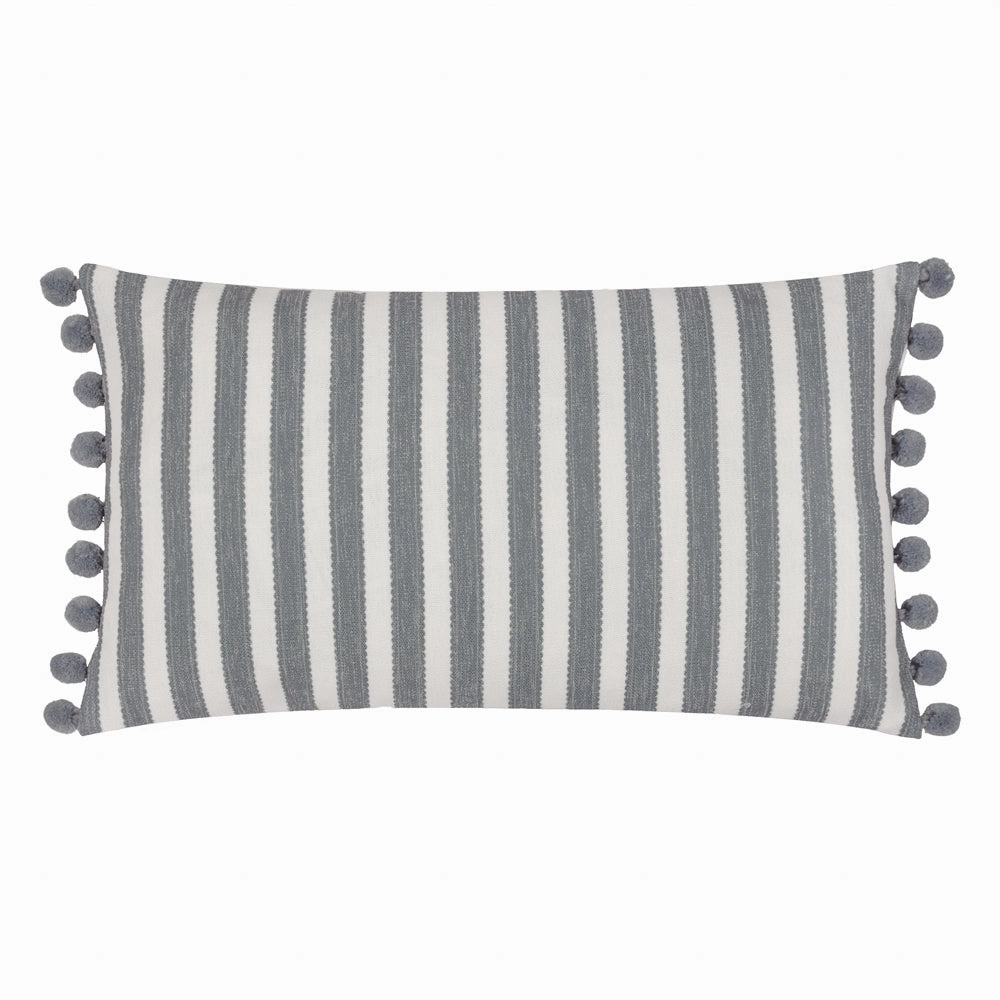 Sessile Leaf Printed Cushion Delph Blue