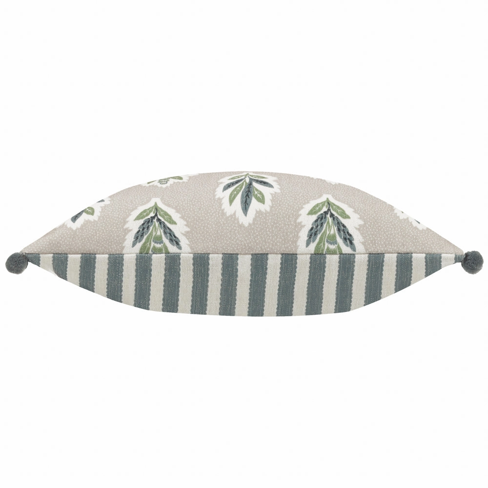 Sessile Leaf Printed Cushion Flax