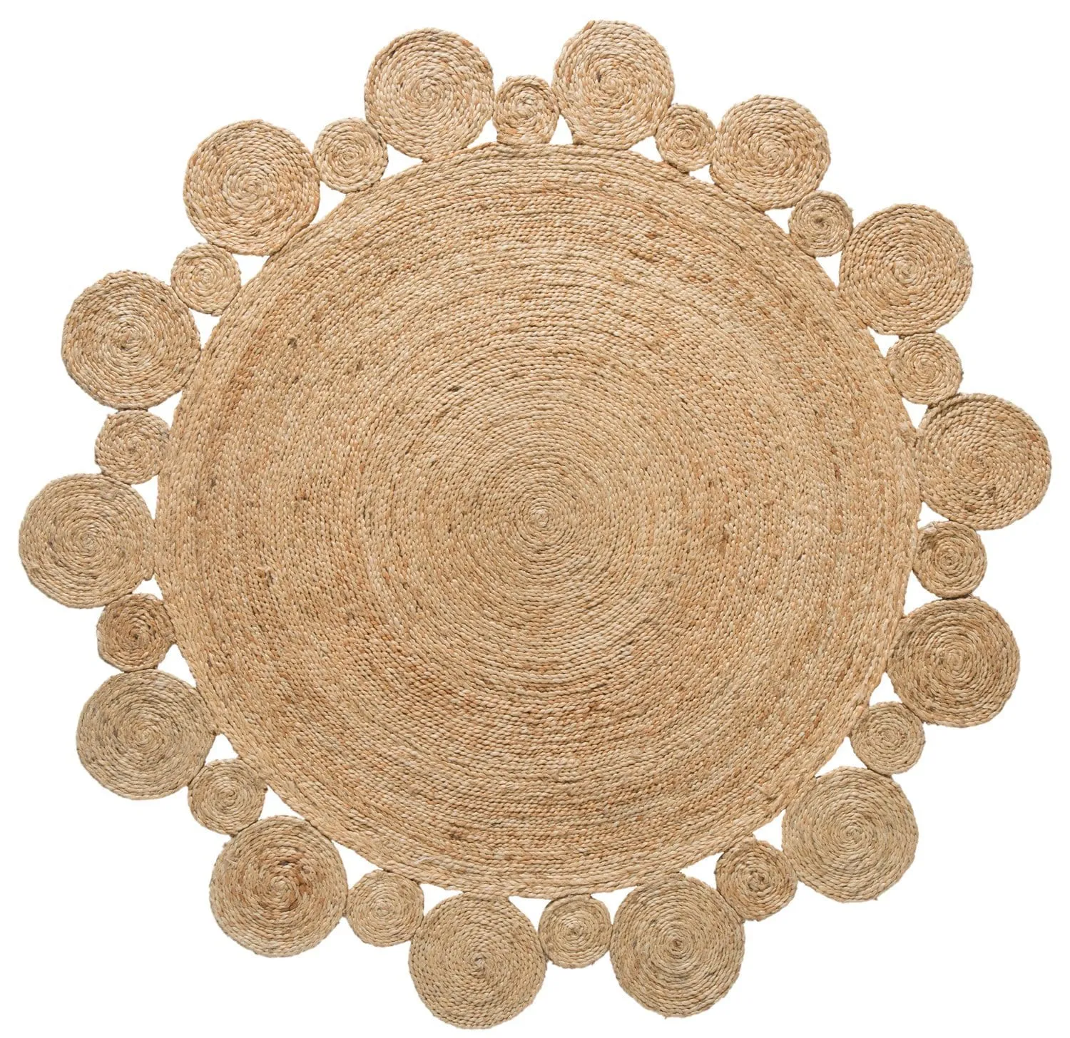 Shani Hand Made Circle Play Jute Rug *NO RETURNS UNLESS FAULTYmodern color block patchwork rug