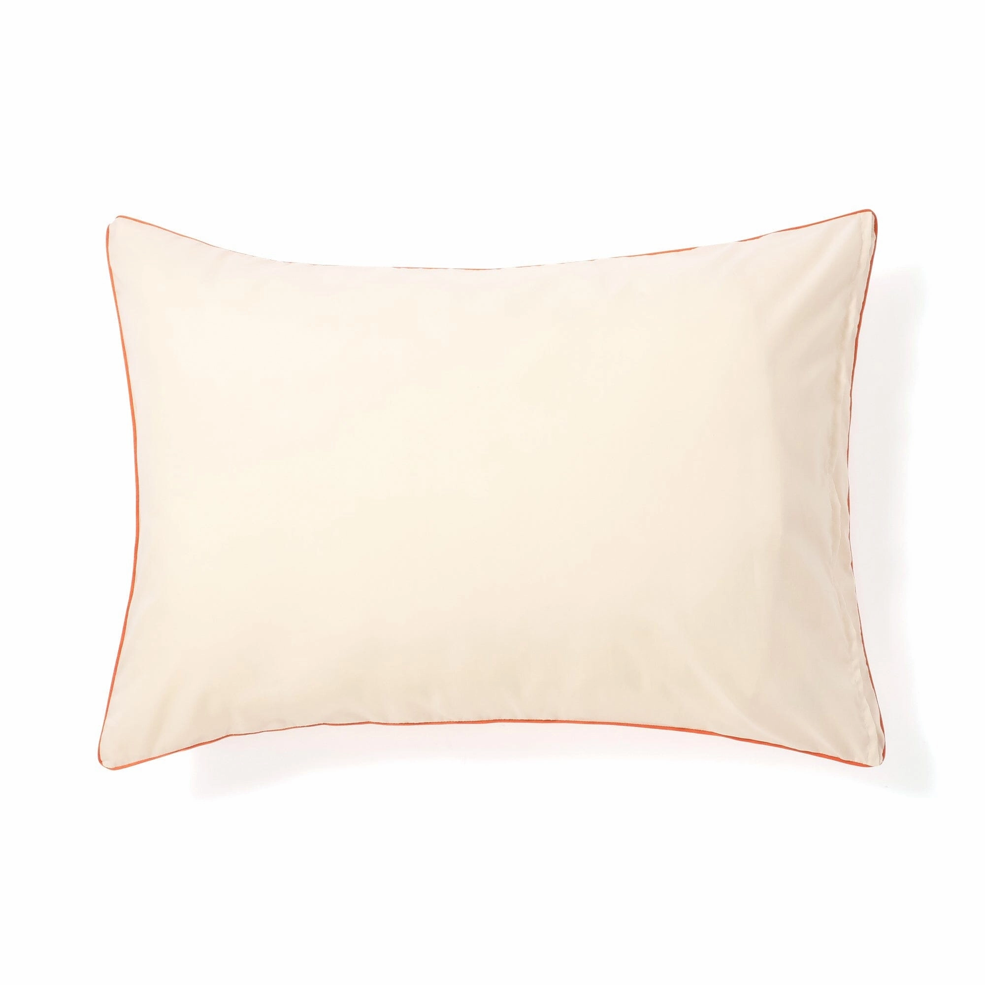 Sheer Check Pillowcase 700 X 500 White X Orange