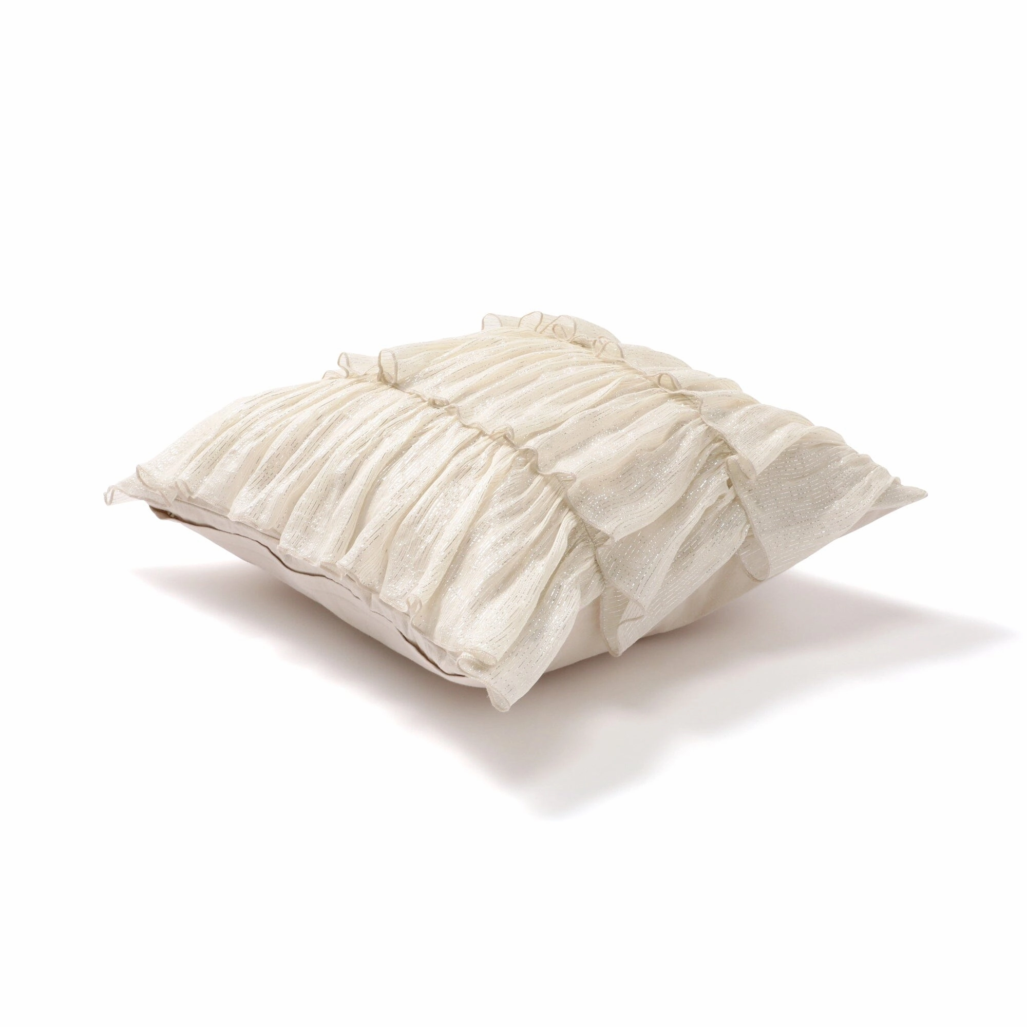 Sheer Frill Cushion Cover 450 X 450 White