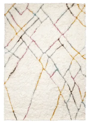 Sherry Multi-Colour Abstract Tribal Shag Rug *NO RETURNS UNLESS FAULTYmodern color block patchwork rug