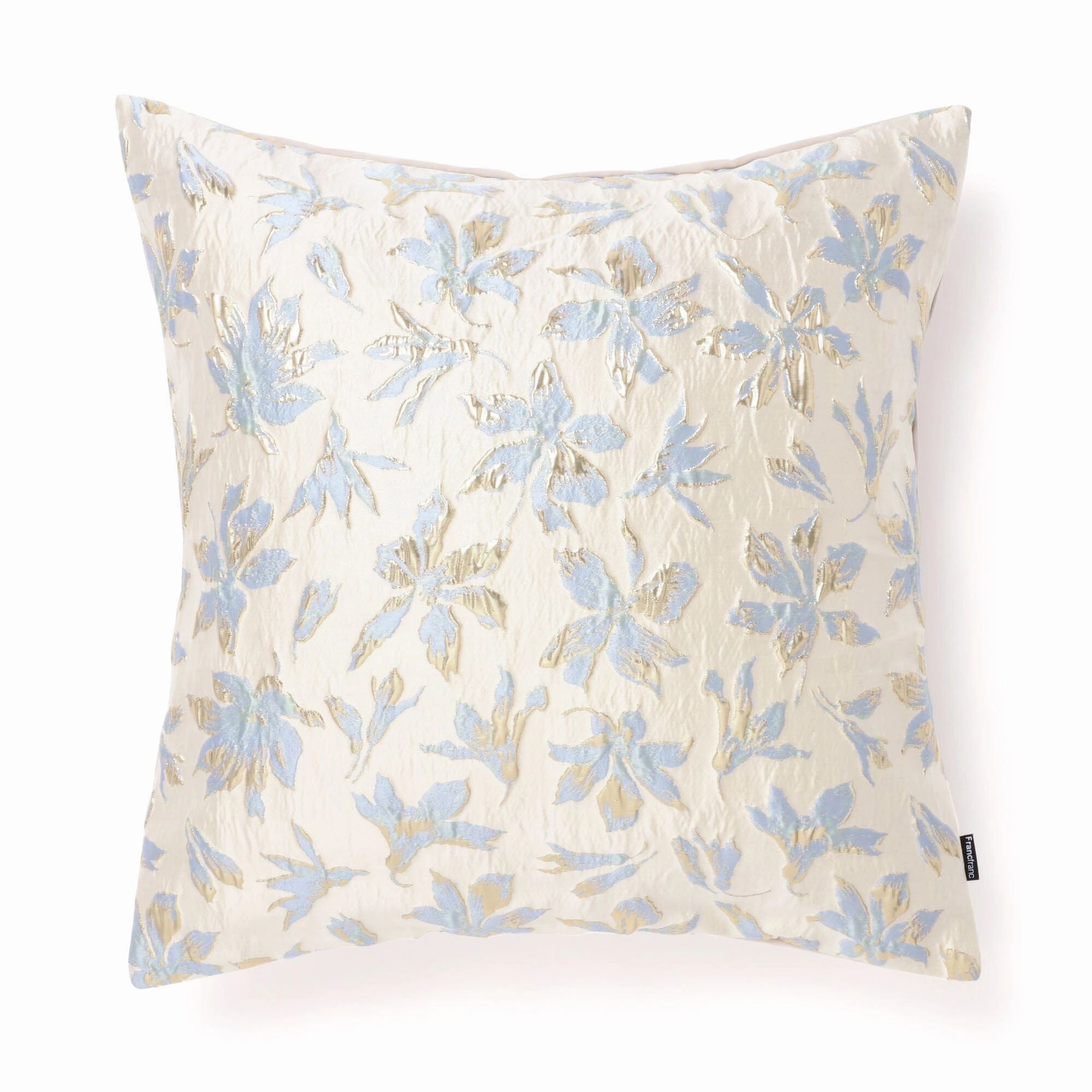 Shiny Flower Cushion Cover 450 X 450 White X Bluebedding sets ,throw blankets 