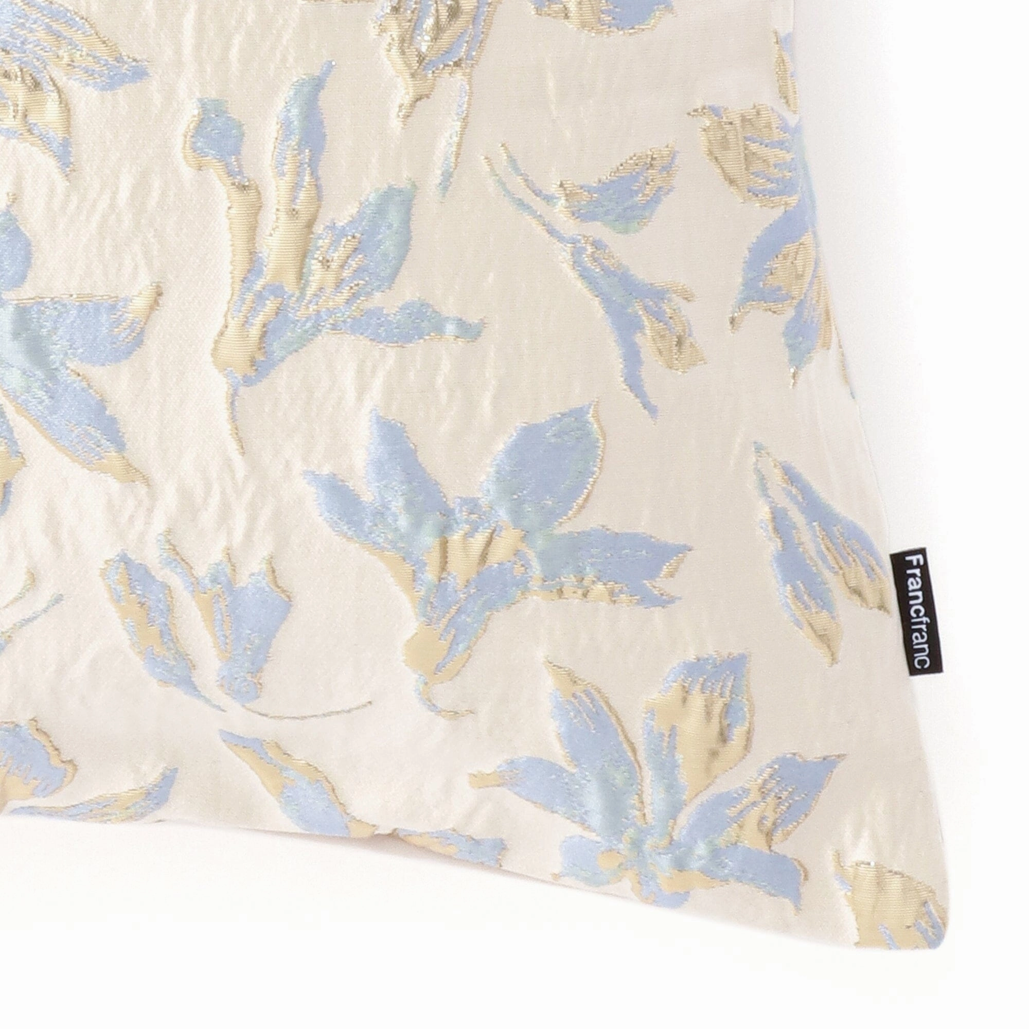 Shiny Flower Cushion Cover 450 X 450 White X Blue
