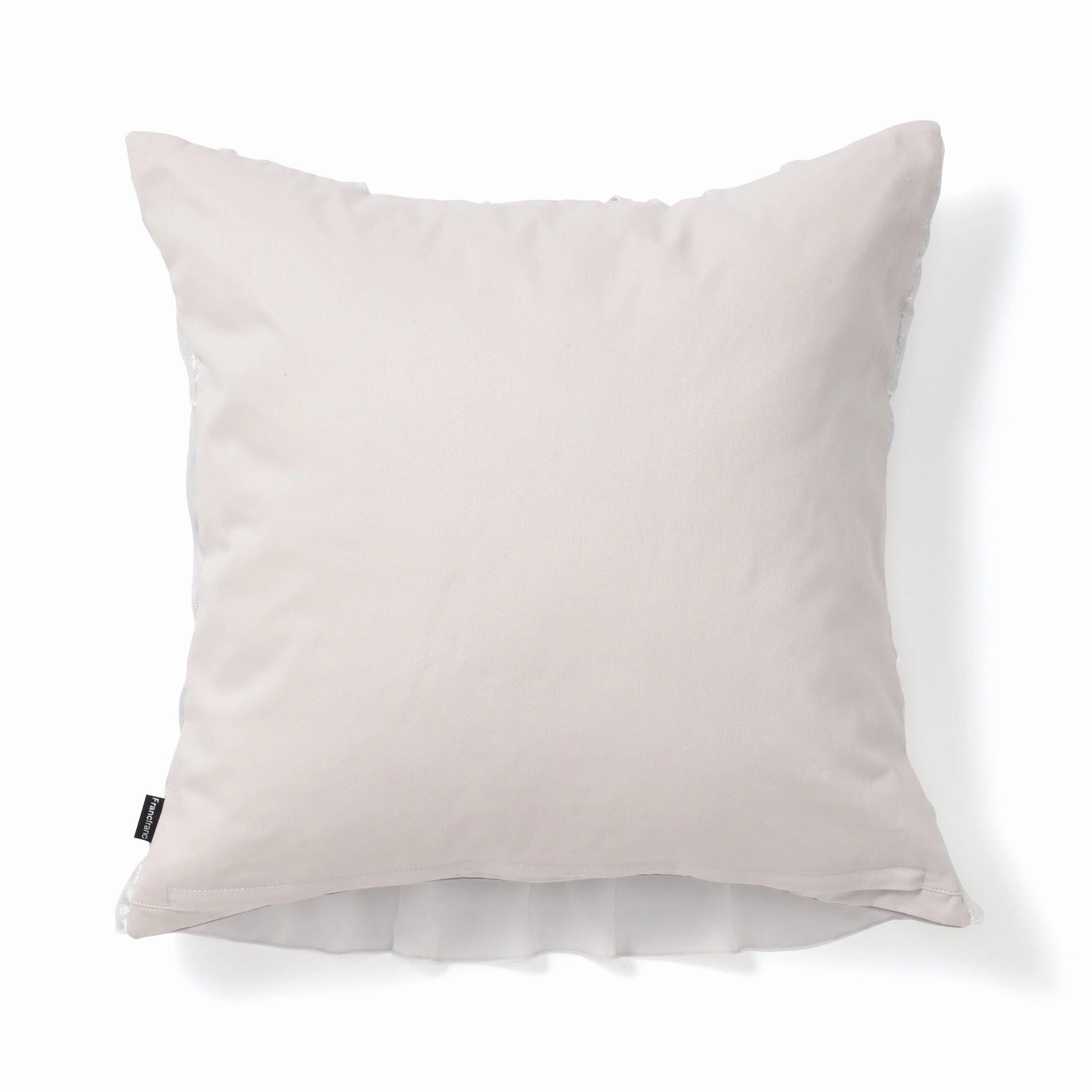 Shiny Frill Cushion Cover 450 X 450 Silver