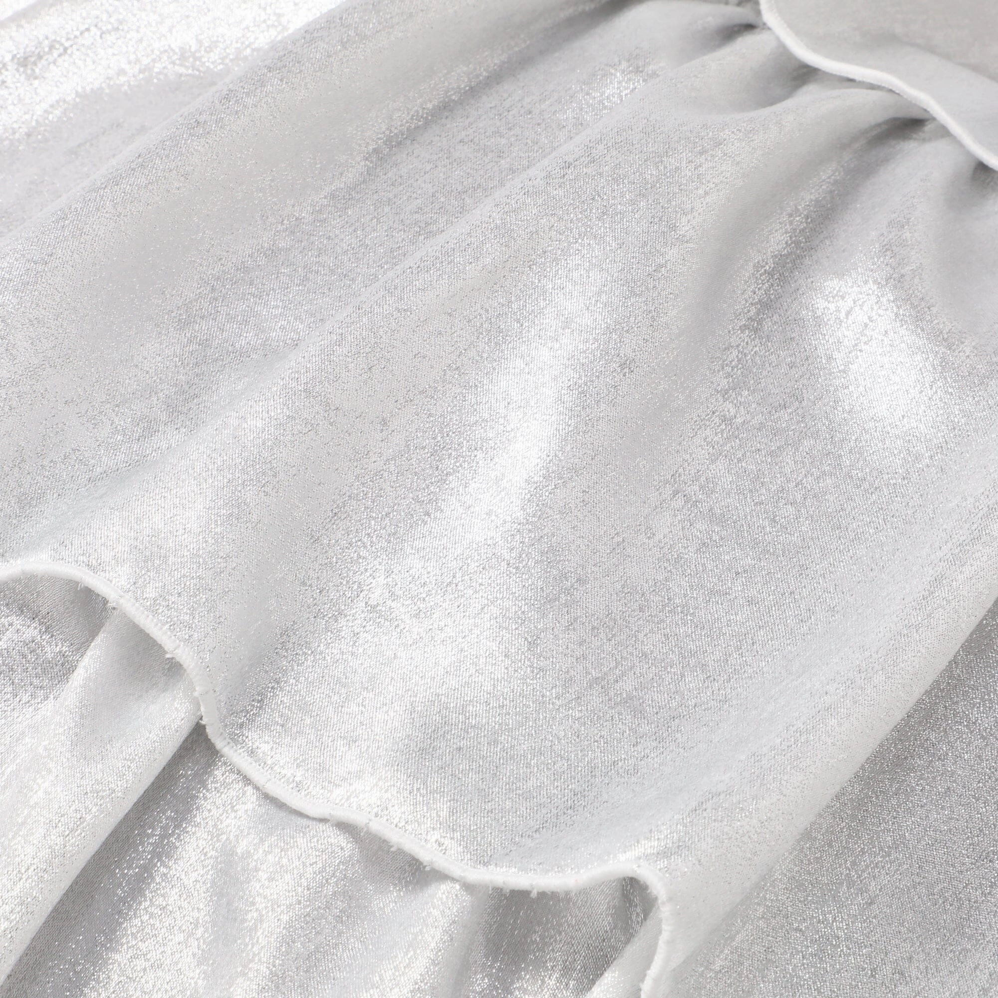Shiny Frill Cushion Cover 450 X 450 Silver