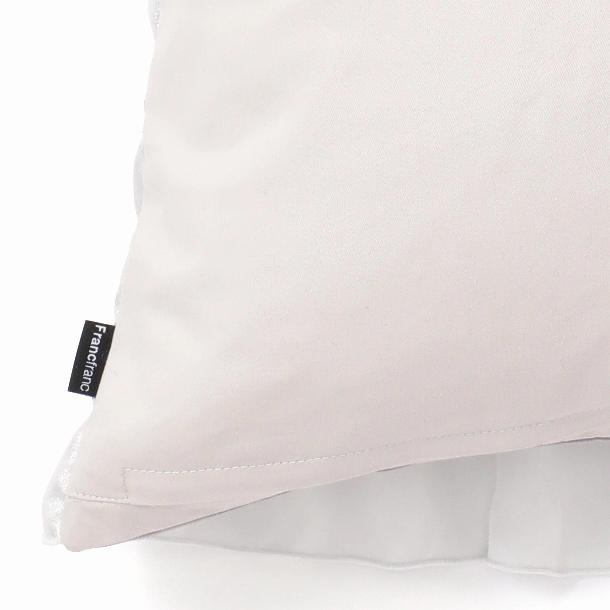 Shiny Frill Cushion Cover 450 X 450 Silver