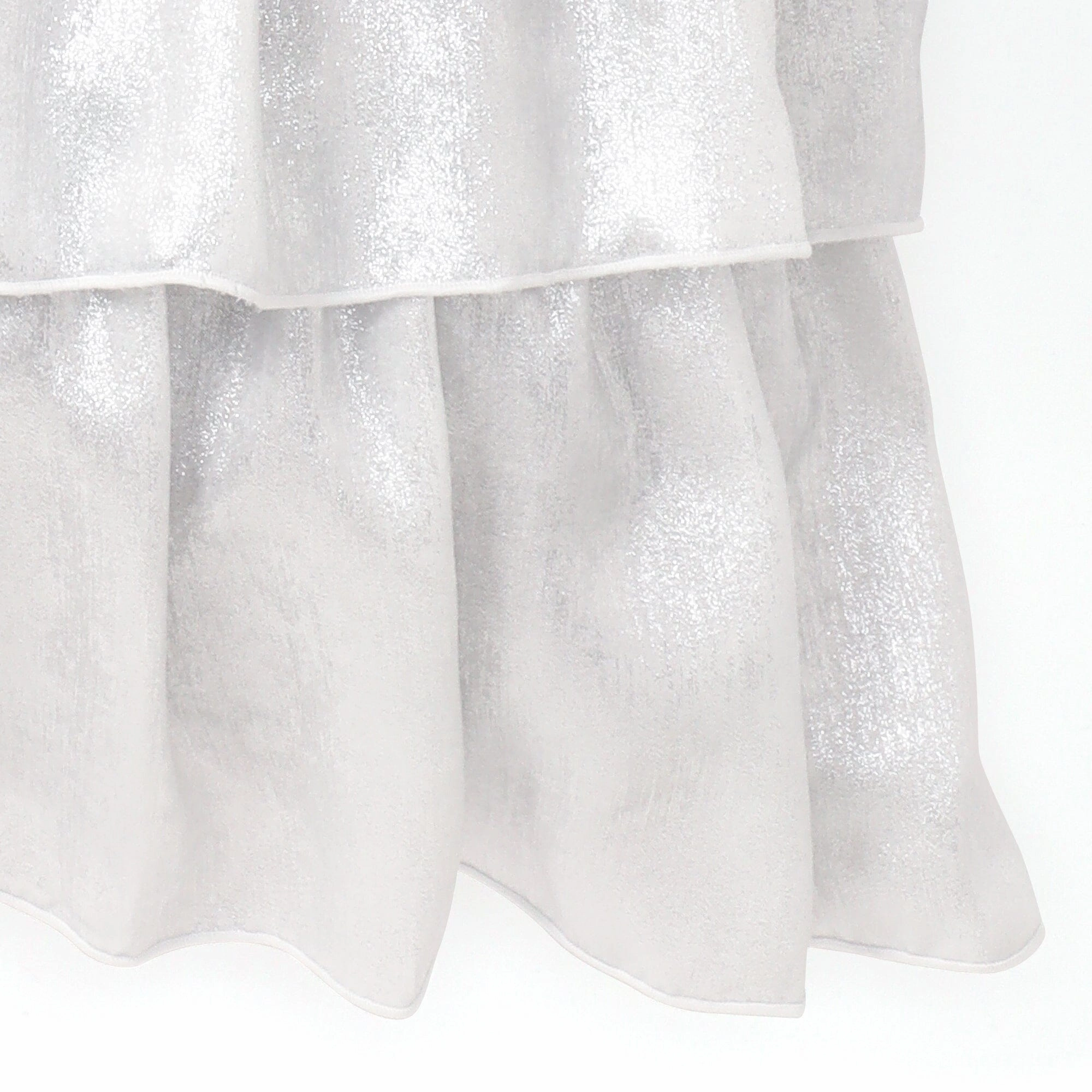 Shiny Frill Cushion Cover 450 X 450 Silver