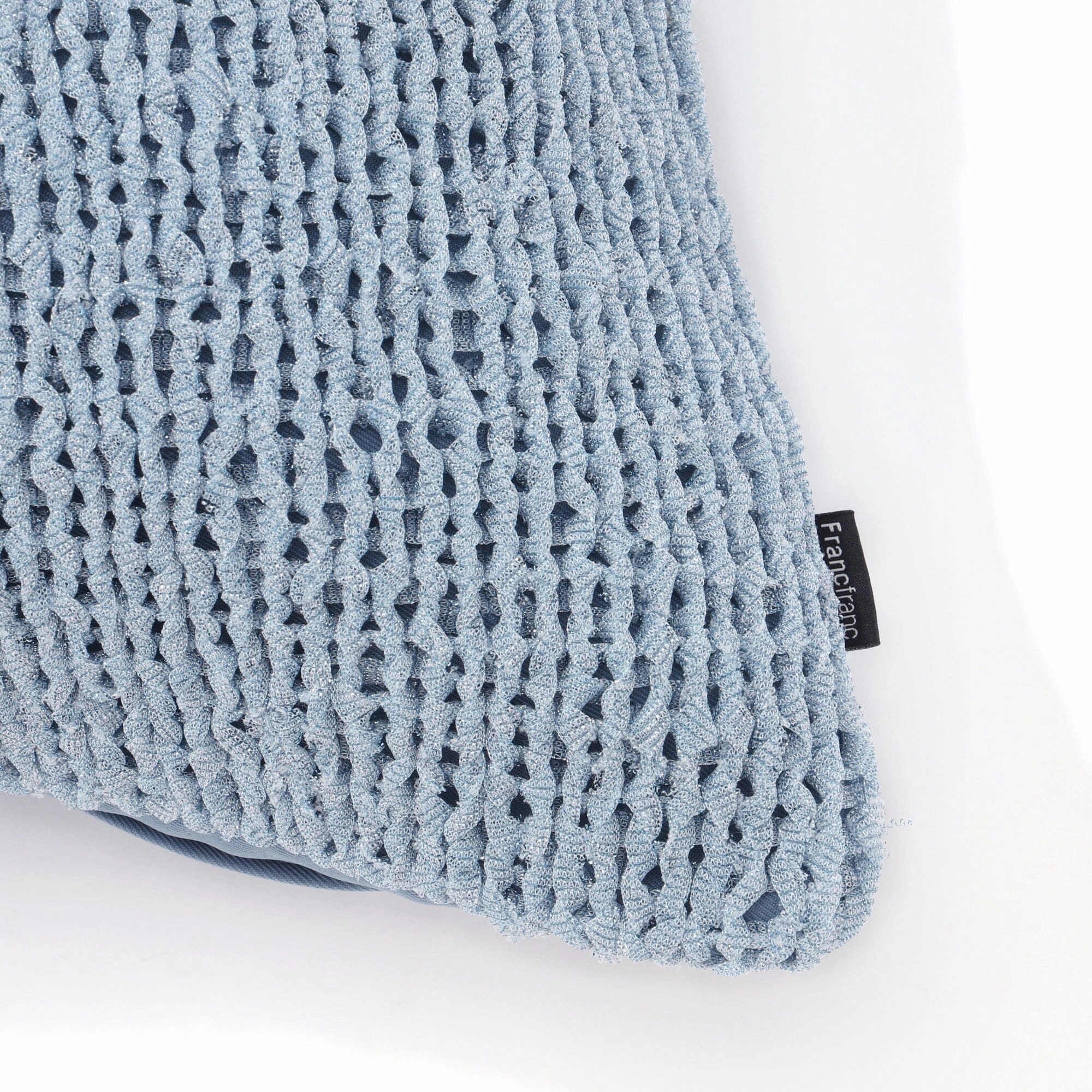 Shiny Knit Cushion Cover 450 X 450 Blue
