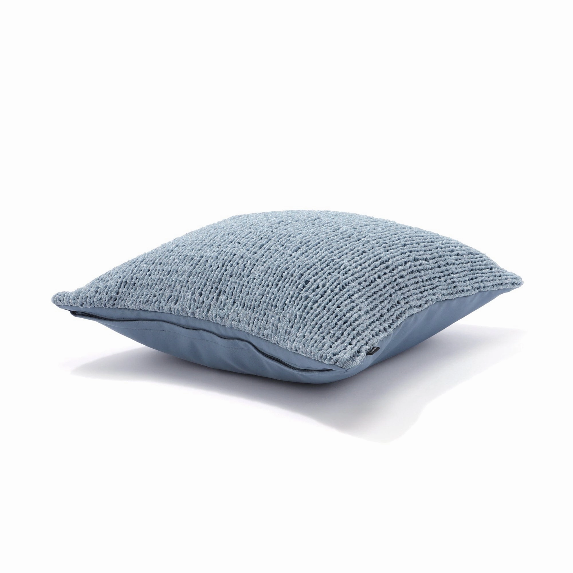 Shiny Knit Cushion Cover 450 X 450 Blue