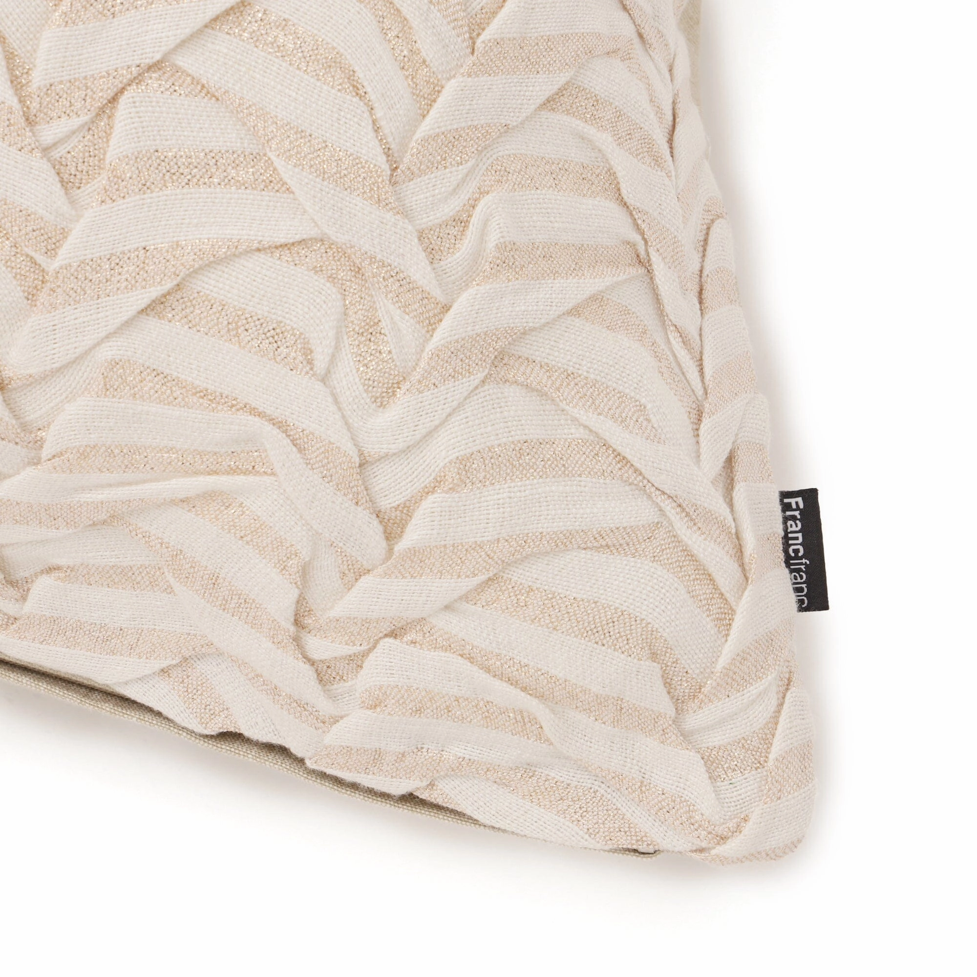 Shiny Smocking Cushion Cover 450 X 450 Natural X Gold