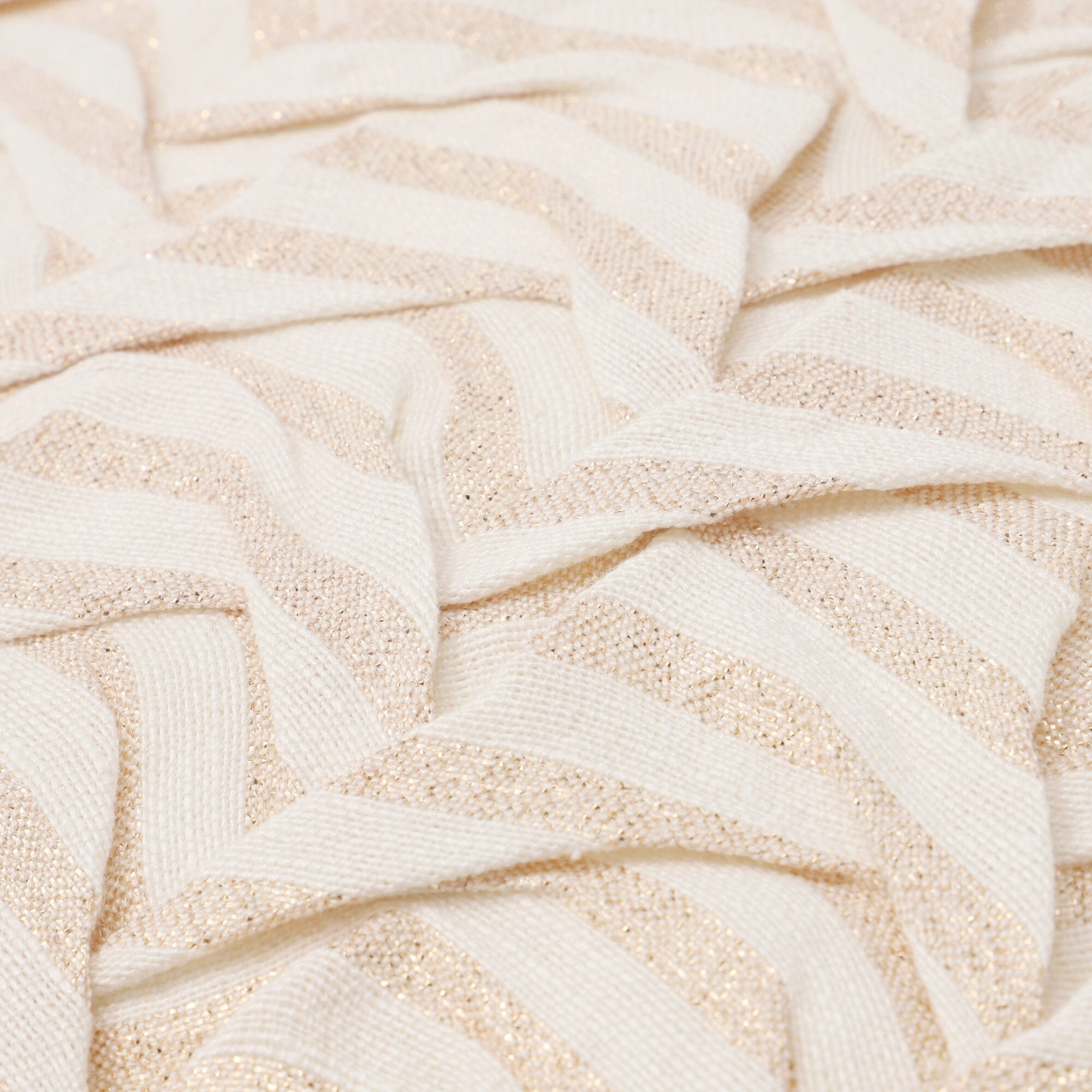 Shiny Smocking Cushion Cover 450 X 450 Natural X Gold