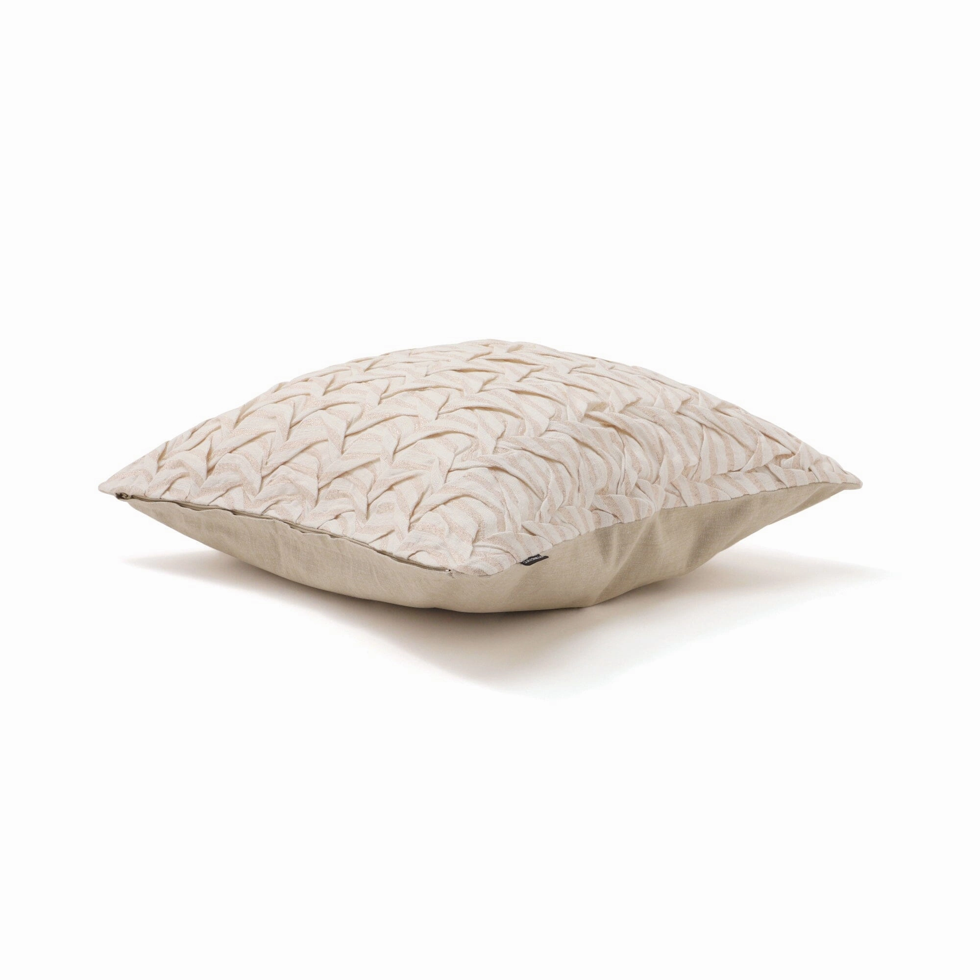 Shiny Smocking Cushion Cover 450 X 450 Natural X Gold