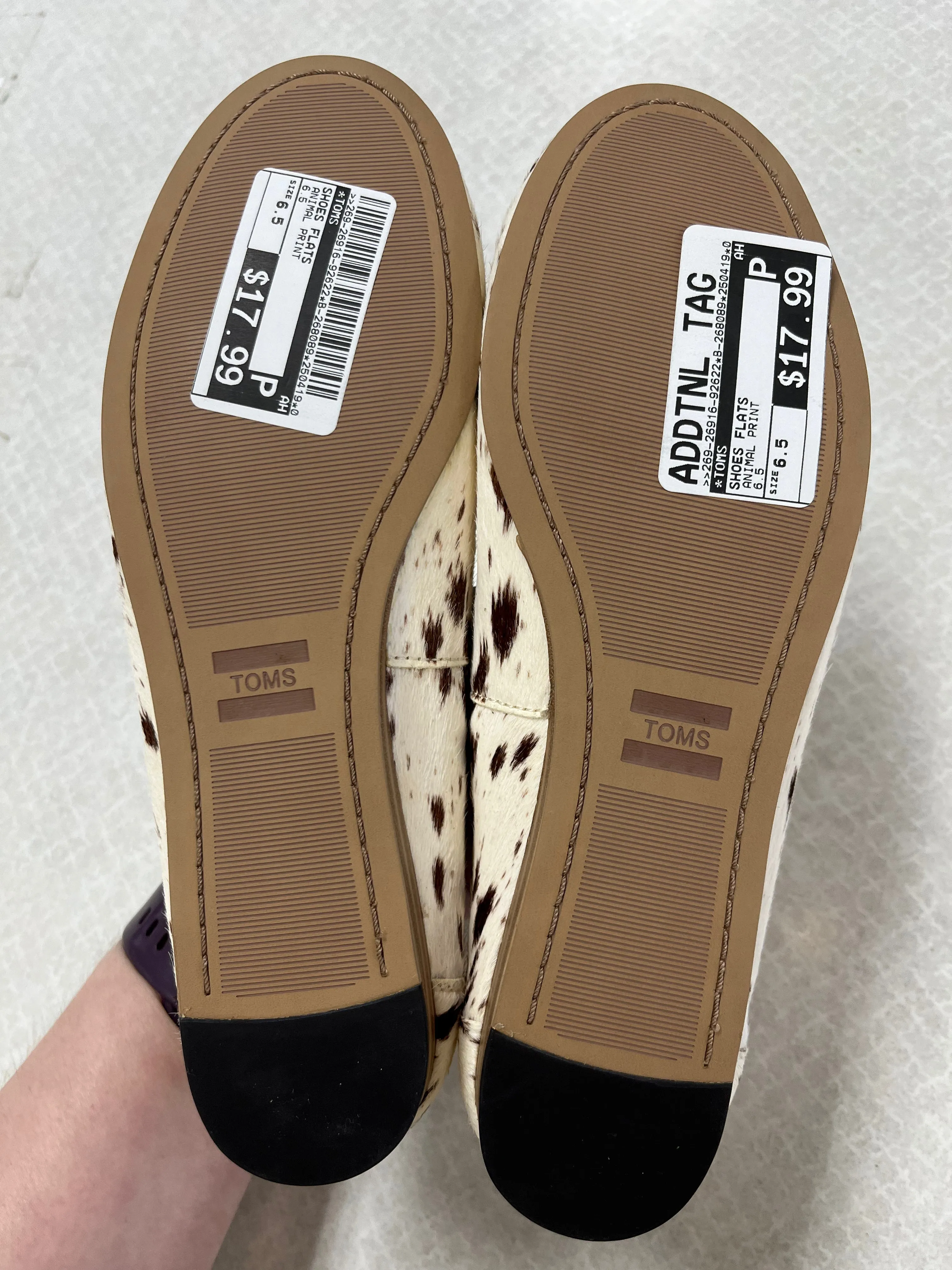 Shoes Flats By Toms In Animal Print, Size:6.5 toms