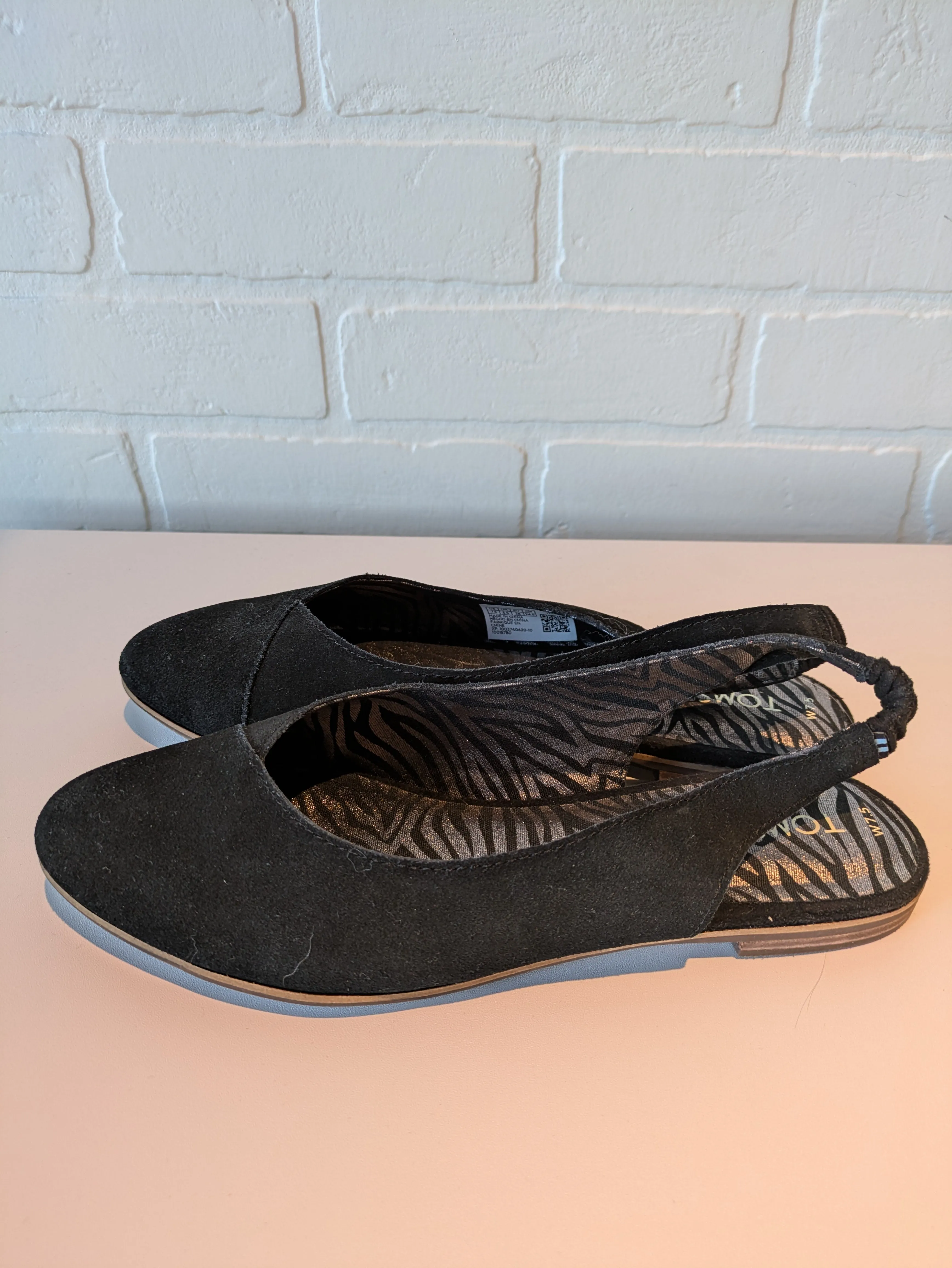 Shoes Flats By Toms In Black, Size: 7.5 toms