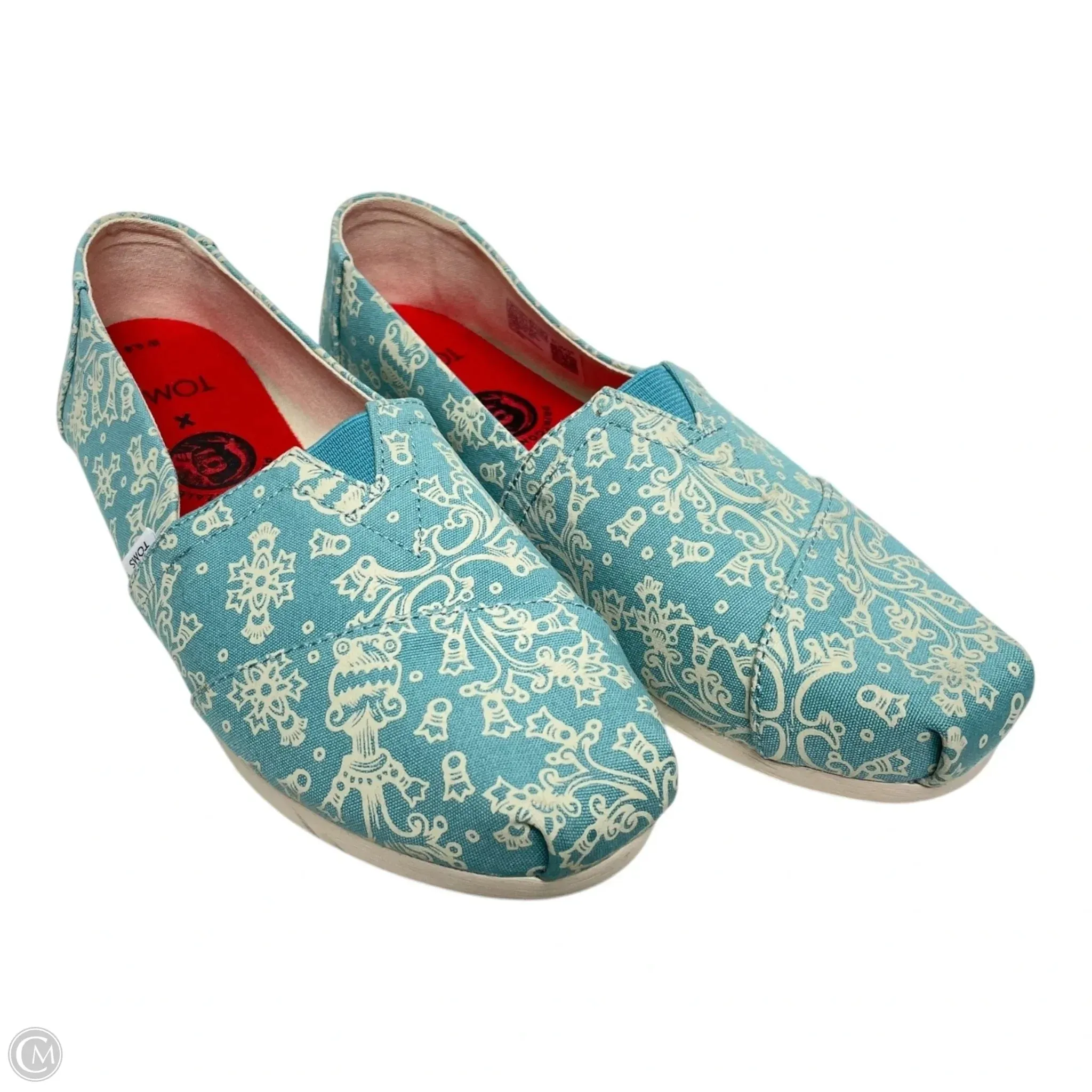 Shoes Flats By Toms In Blue & Cream, Size: 6.5 toms