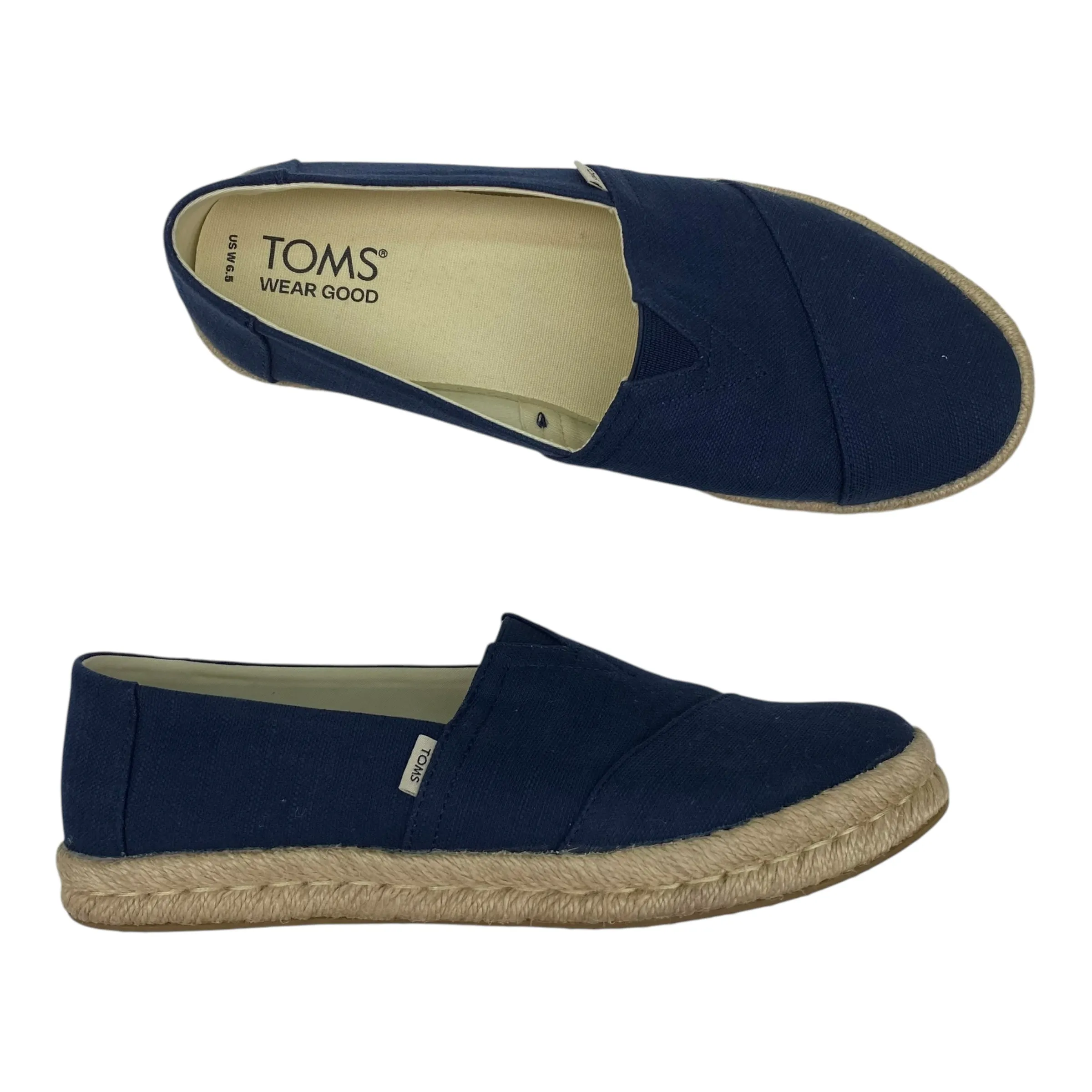 Shoes Flats By Toms In Blue, Size:6.5 toms