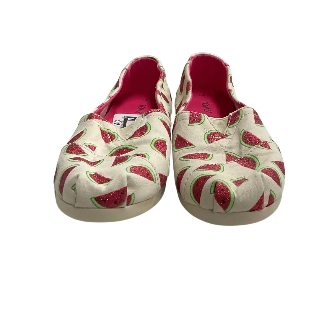 Shoes Flats By Toms In Cream & Pink, Size: 7 toms