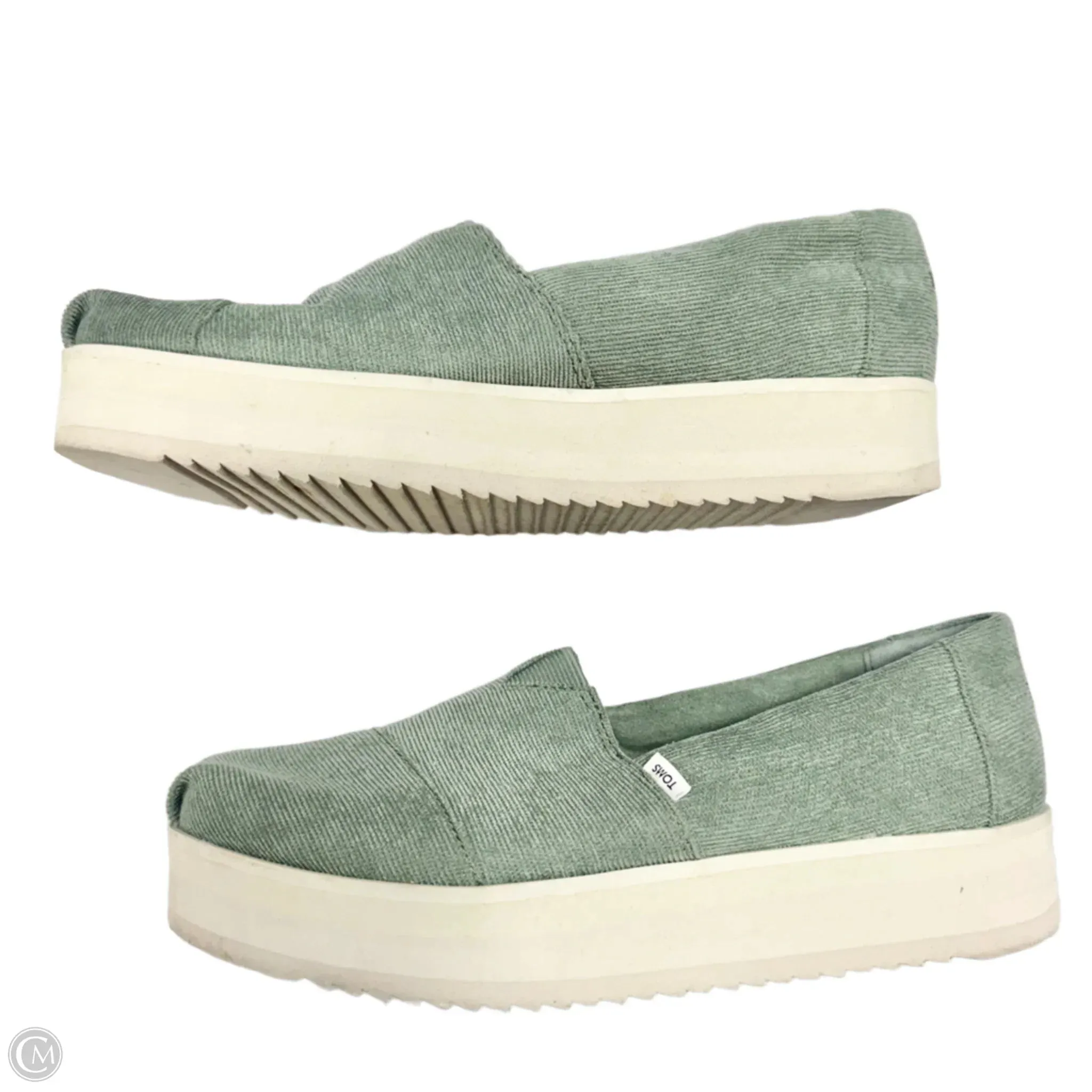 Shoes Flats By Toms In Green, Size: 7.5 toms