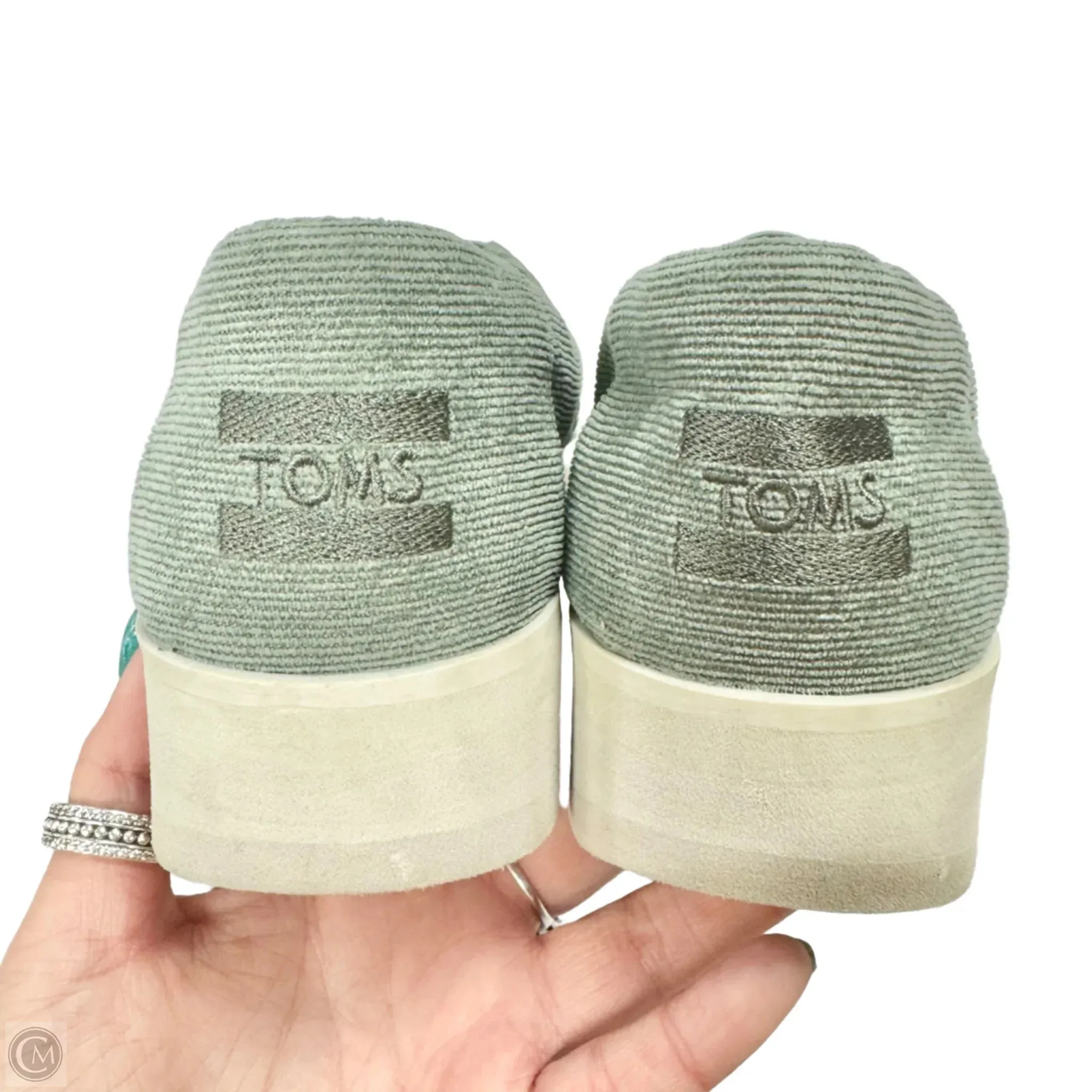 Shoes Flats By Toms In Green, Size: 7.5 toms