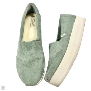 Shoes Flats By Toms In Green, Size: 7.5 toms