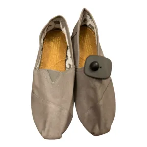 Shoes Flats By Toms In Grey, Size:10 toms