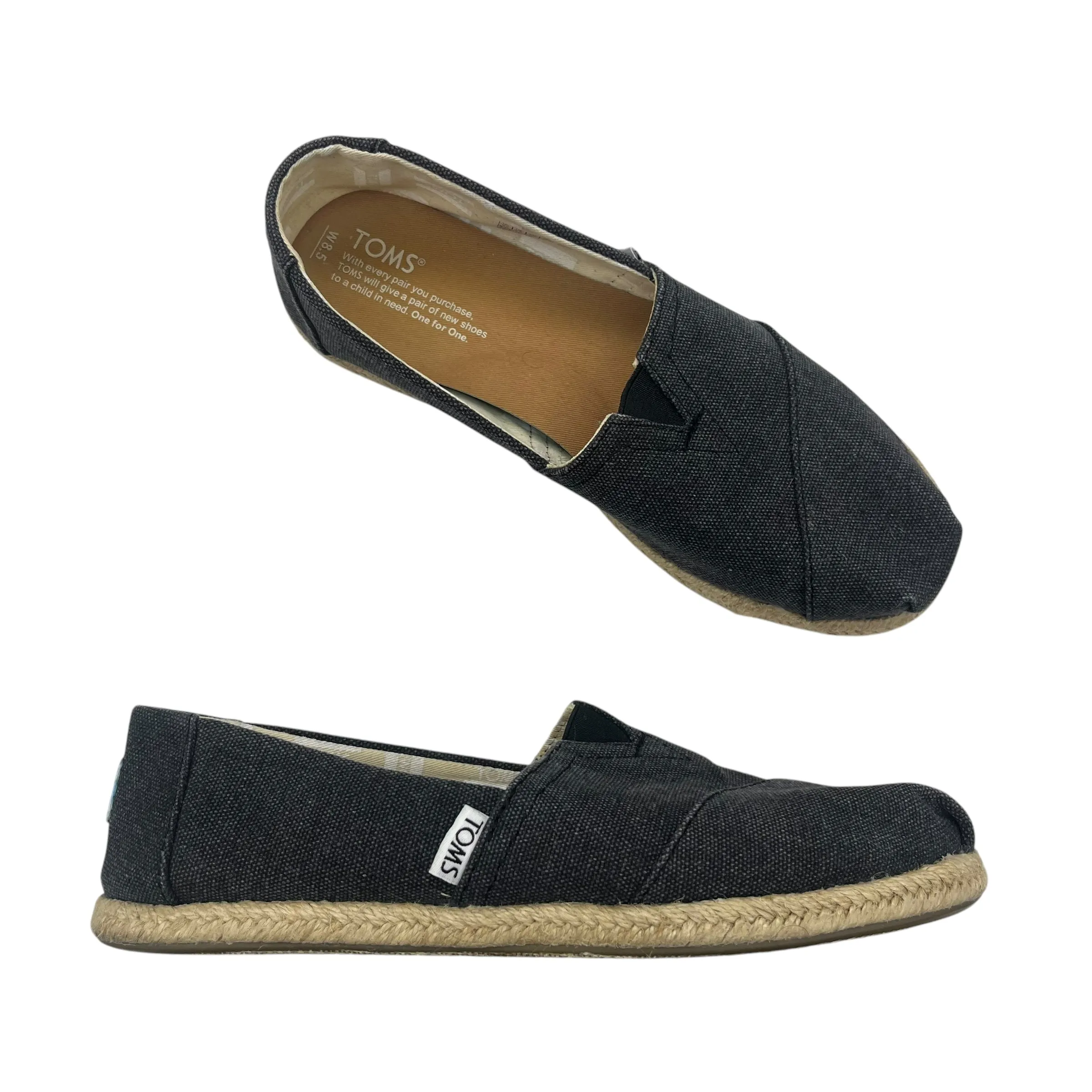 Shoes Flats By Toms In Grey, Size:8.5 toms