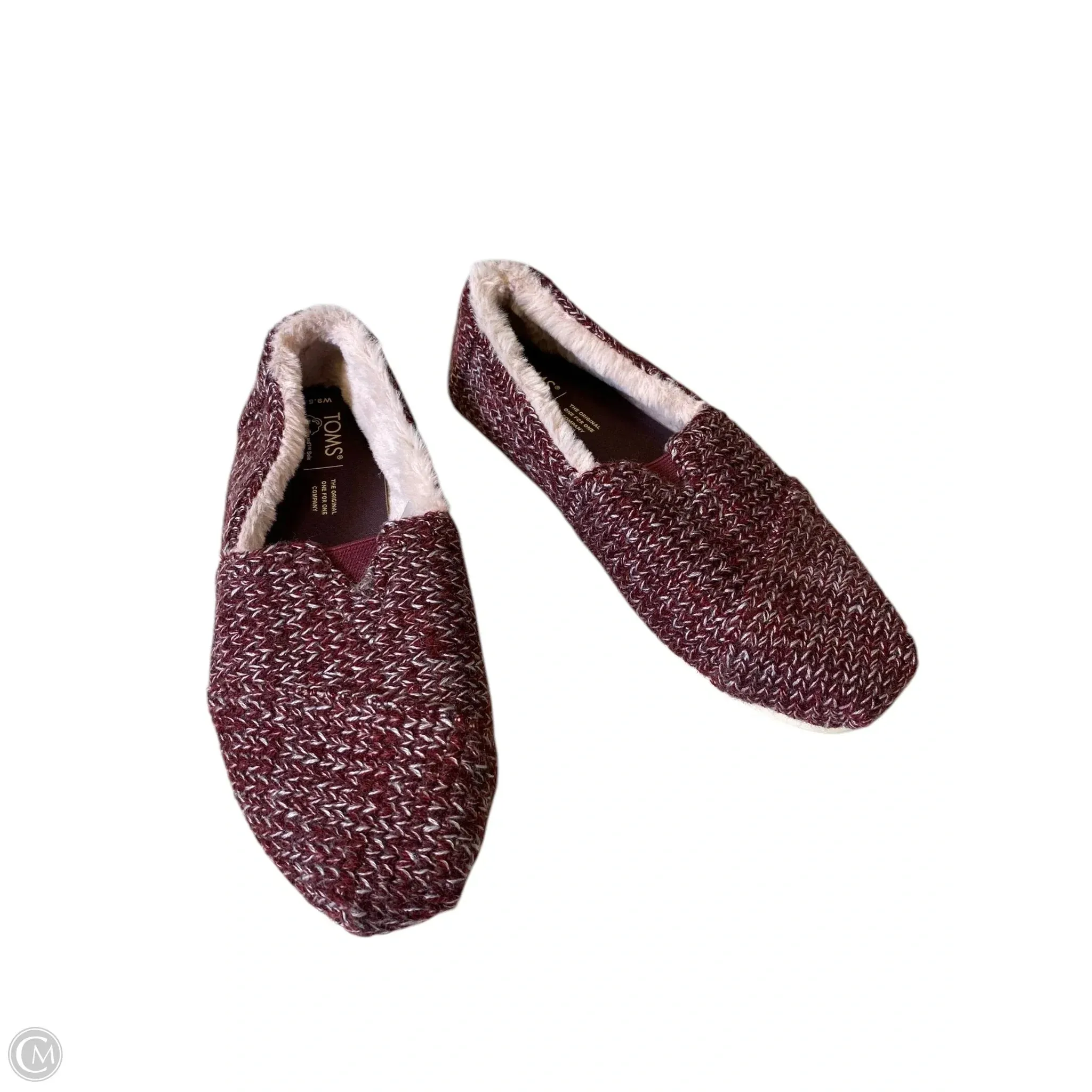 Shoes Flats By Toms In Maroon, Size: 9.5 toms