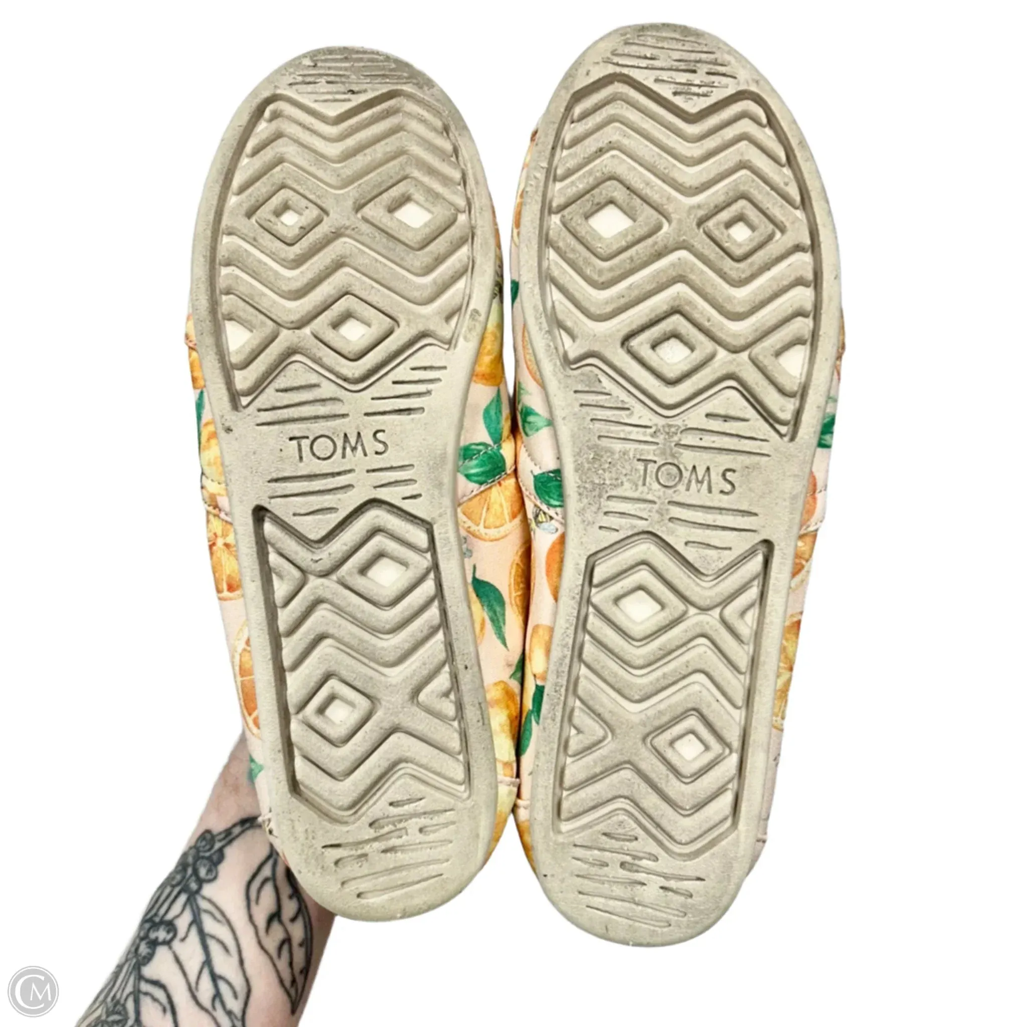 Shoes Flats By Toms In Orange & Pink, Size: 9 toms