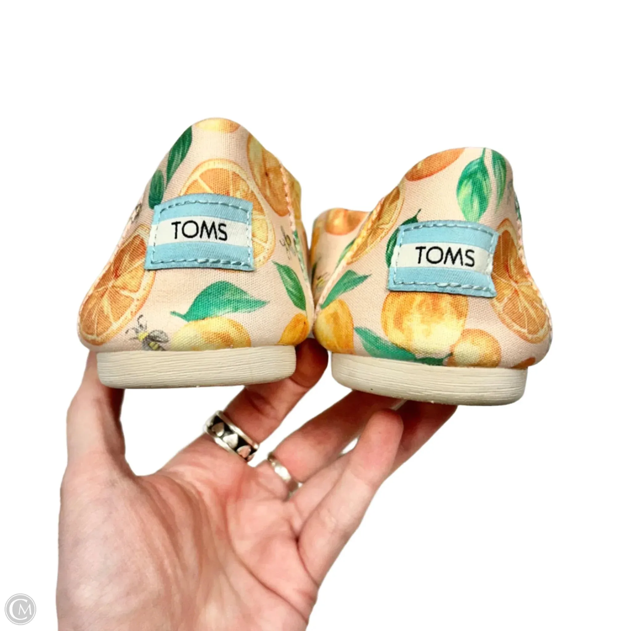 Shoes Flats By Toms In Orange & Pink, Size: 9 toms