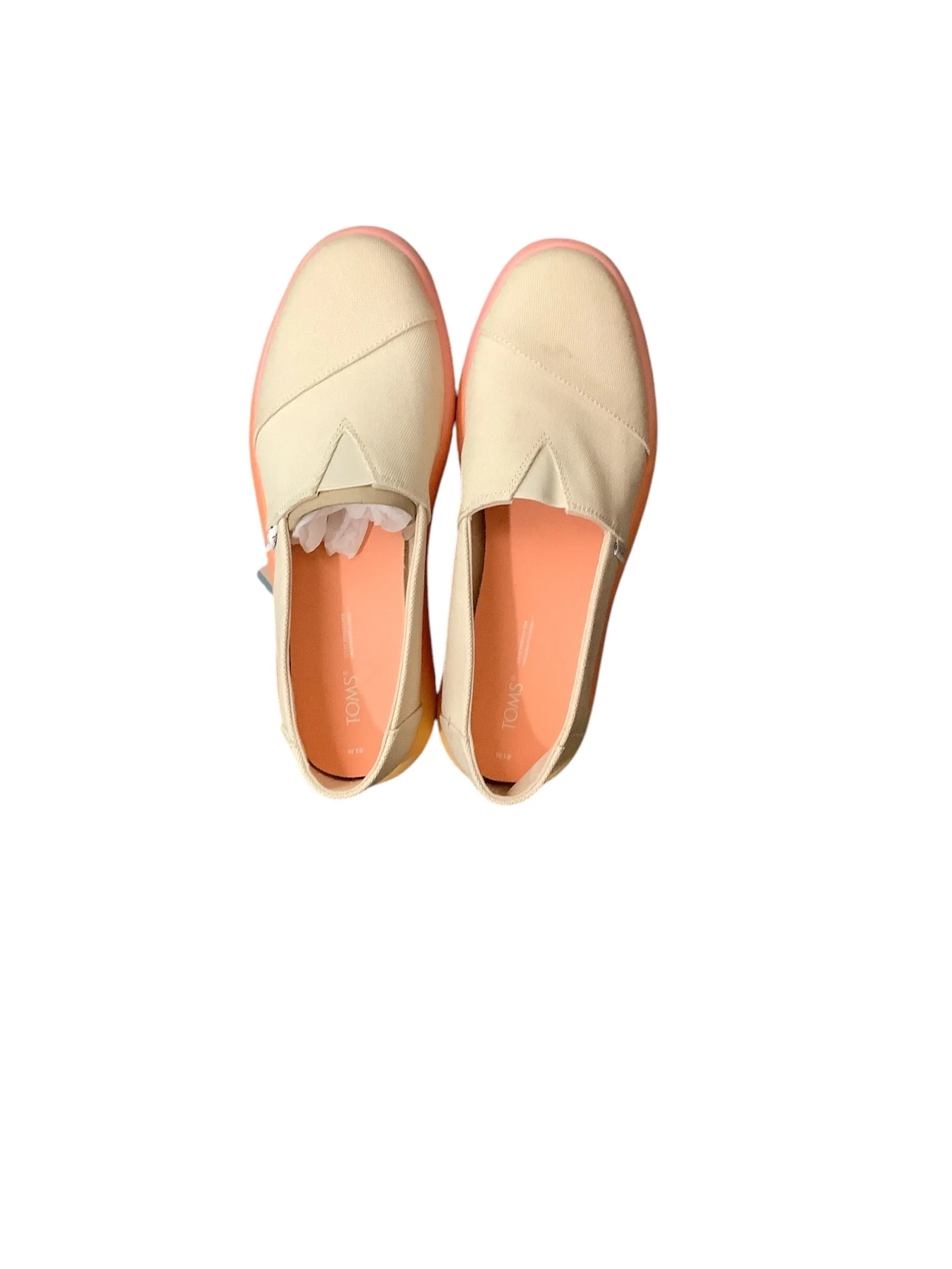 Shoes Flats By Toms In Orange, Size: 10 toms