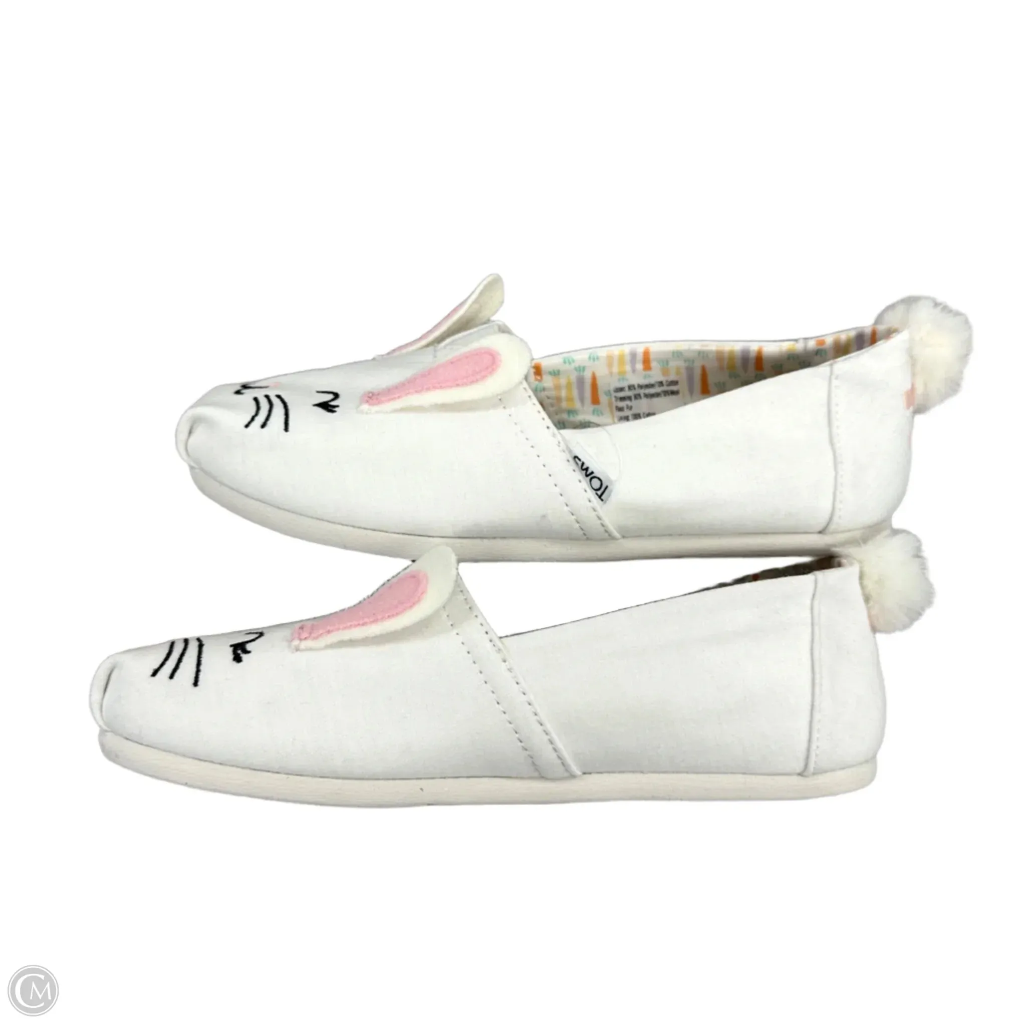 Shoes Flats By Toms In Pink & White, Size: 6.5 toms