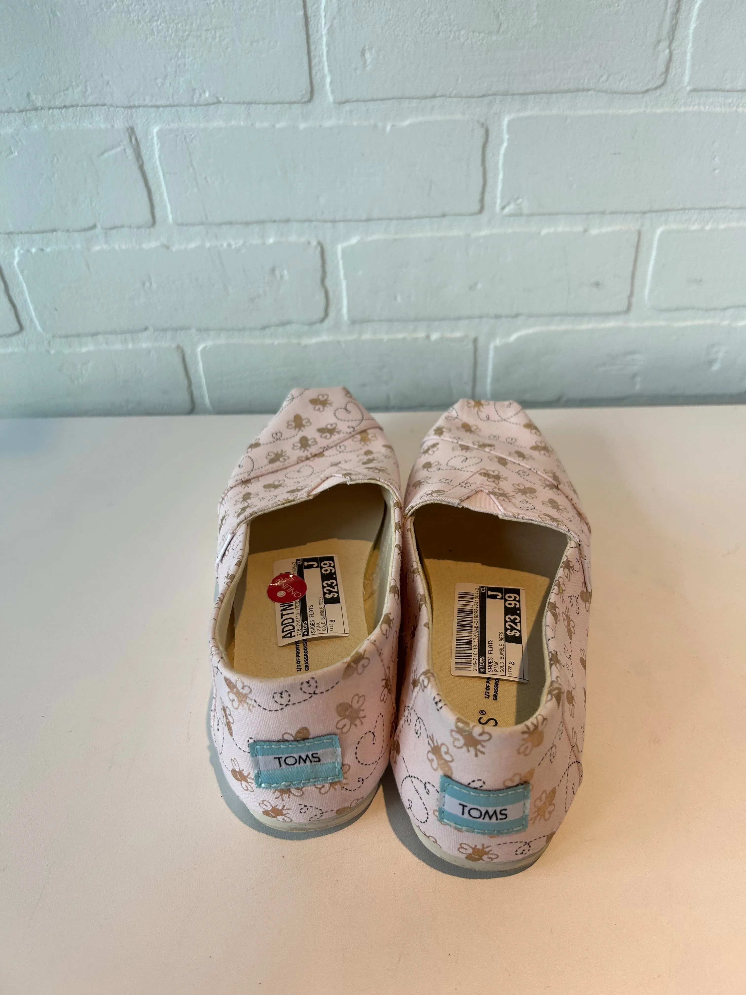 Shoes Flats By Toms In Pink, Size: 8 toms