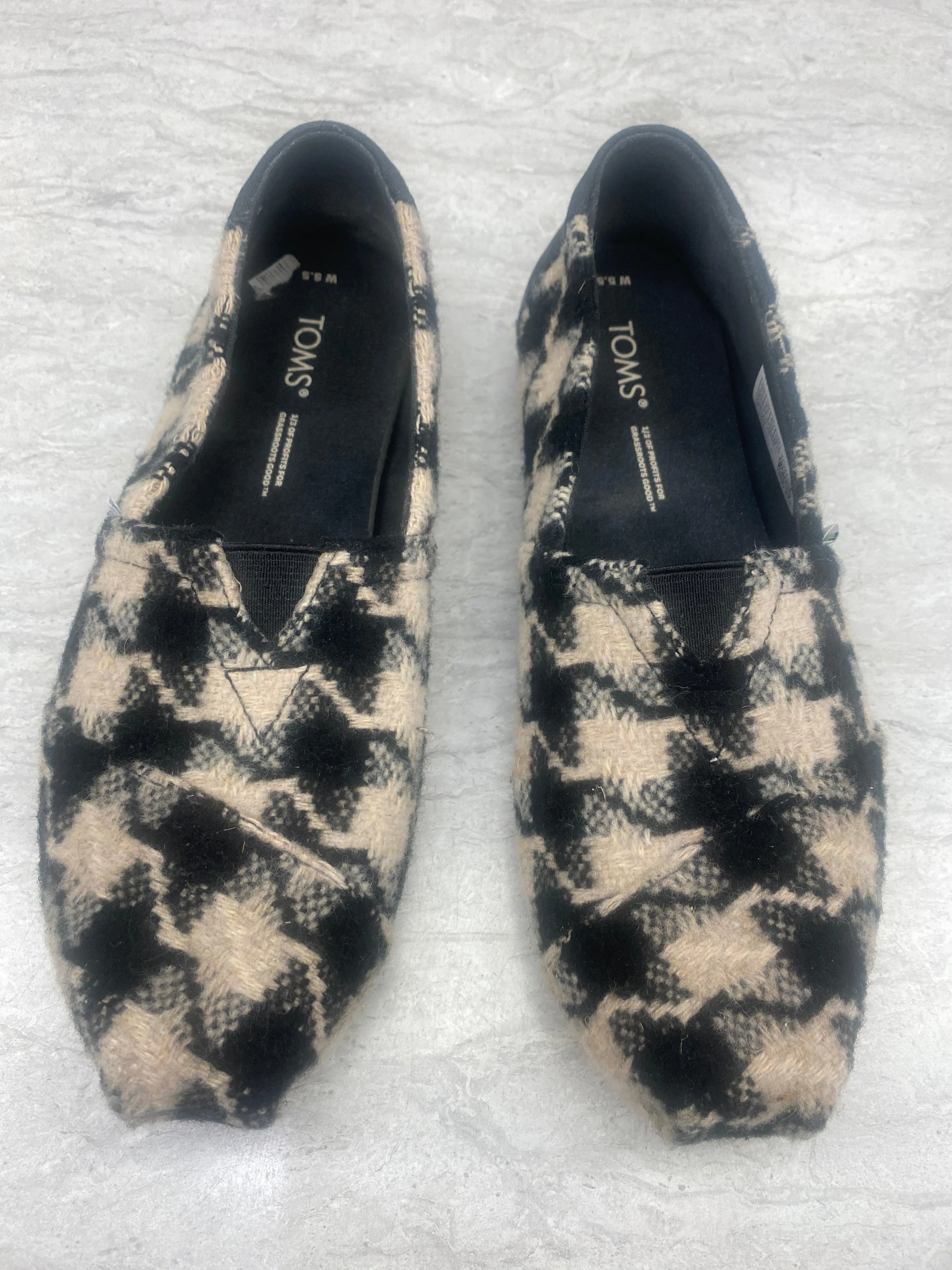 Shoes Flats By Toms In Plaid Pattern, Size: 5.5 toms