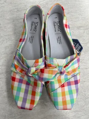 Shoes Flats By Toms In Plaid Pattern, Size: 7 toms
