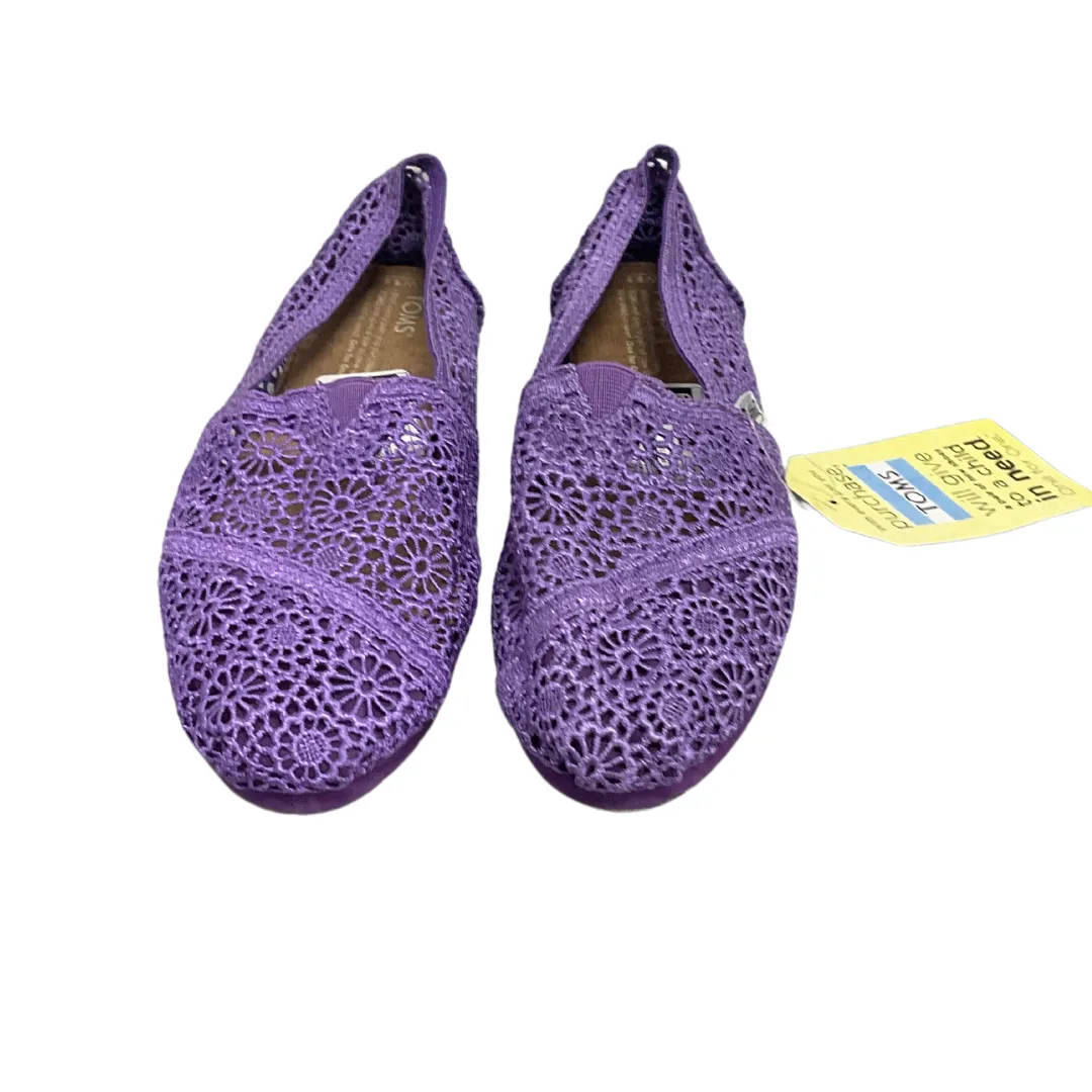 Shoes Flats By Toms In Purple, Size: 8.5 toms