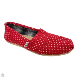 Shoes Flats By Toms In Red & White, Size: 9 toms