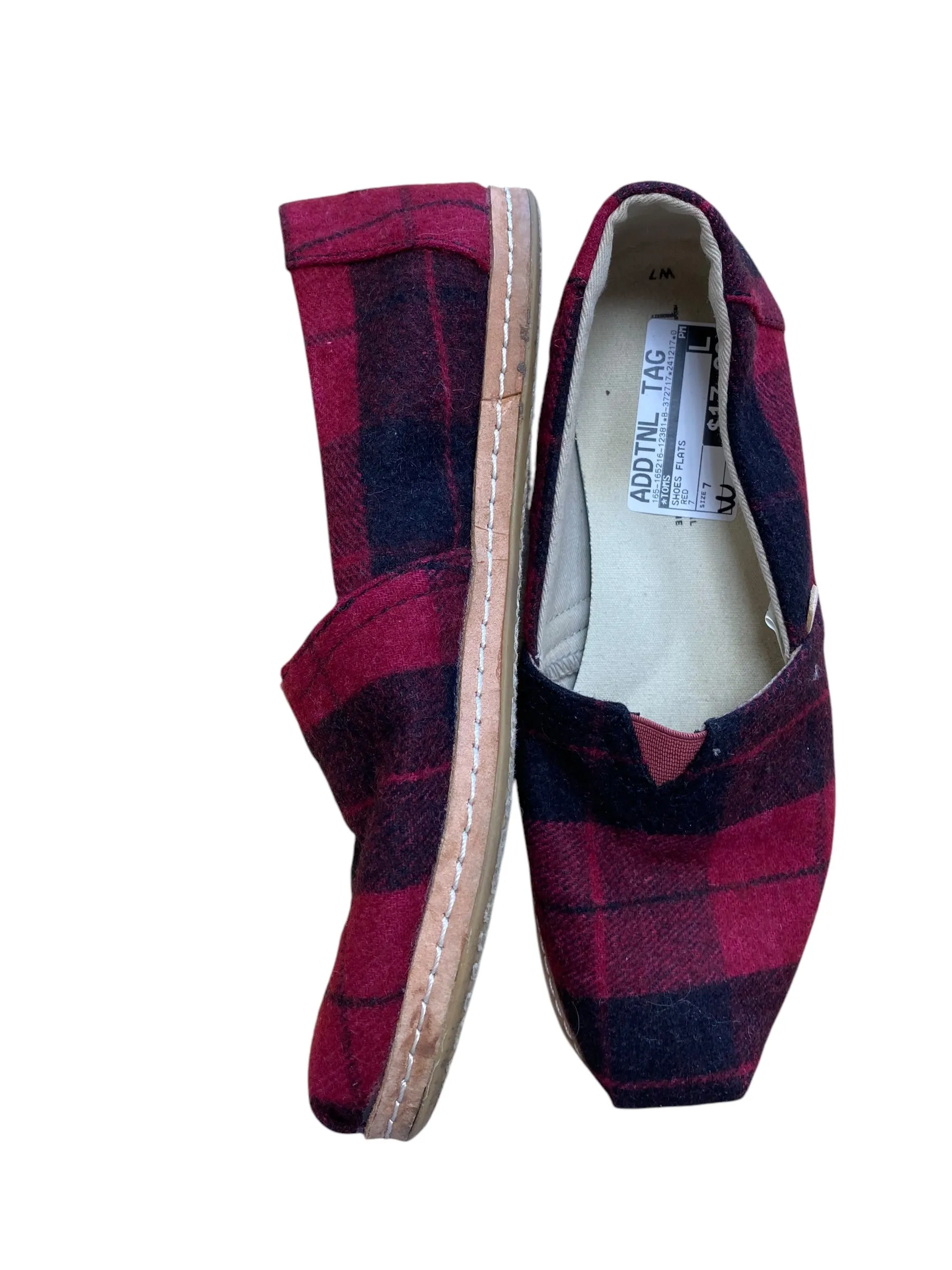 Shoes Flats By Toms In Red, Size: 7 toms