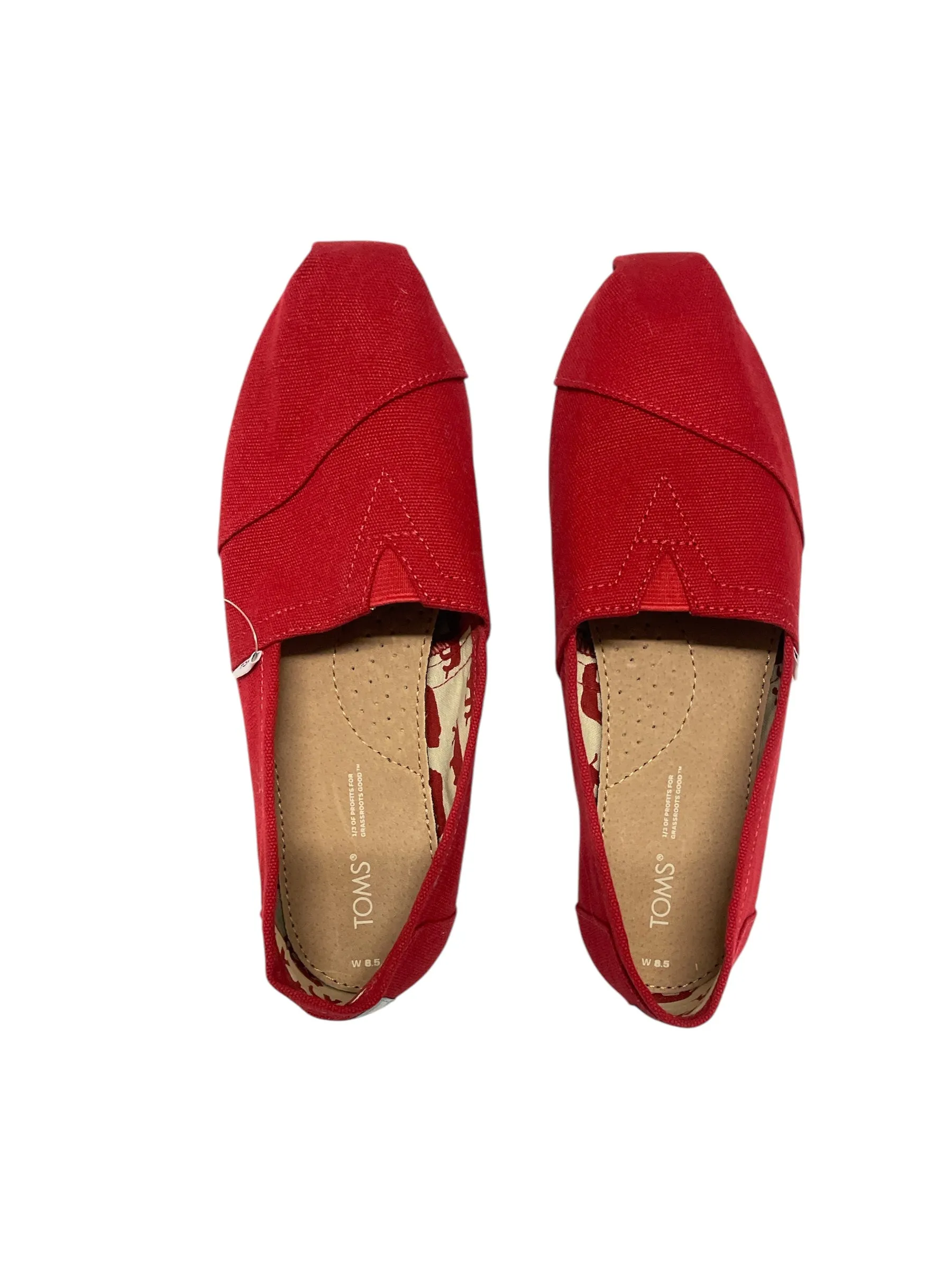 Shoes Flats By Toms In Red, Size: 8.5 toms