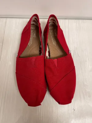 Shoes Flats By Toms In Red, Size: 8.5 toms