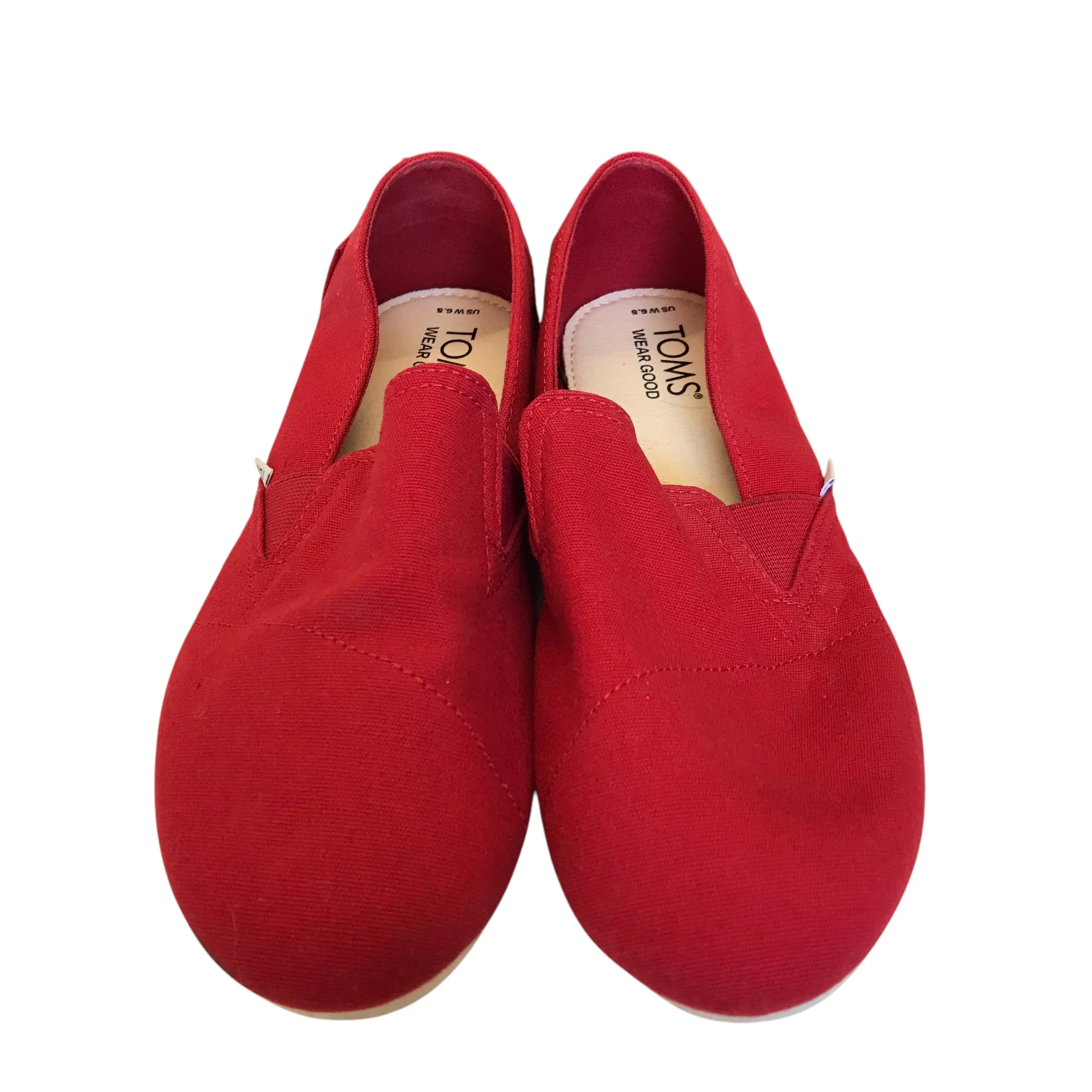 Shoes Flats By Toms In Red, Size:6.5 toms